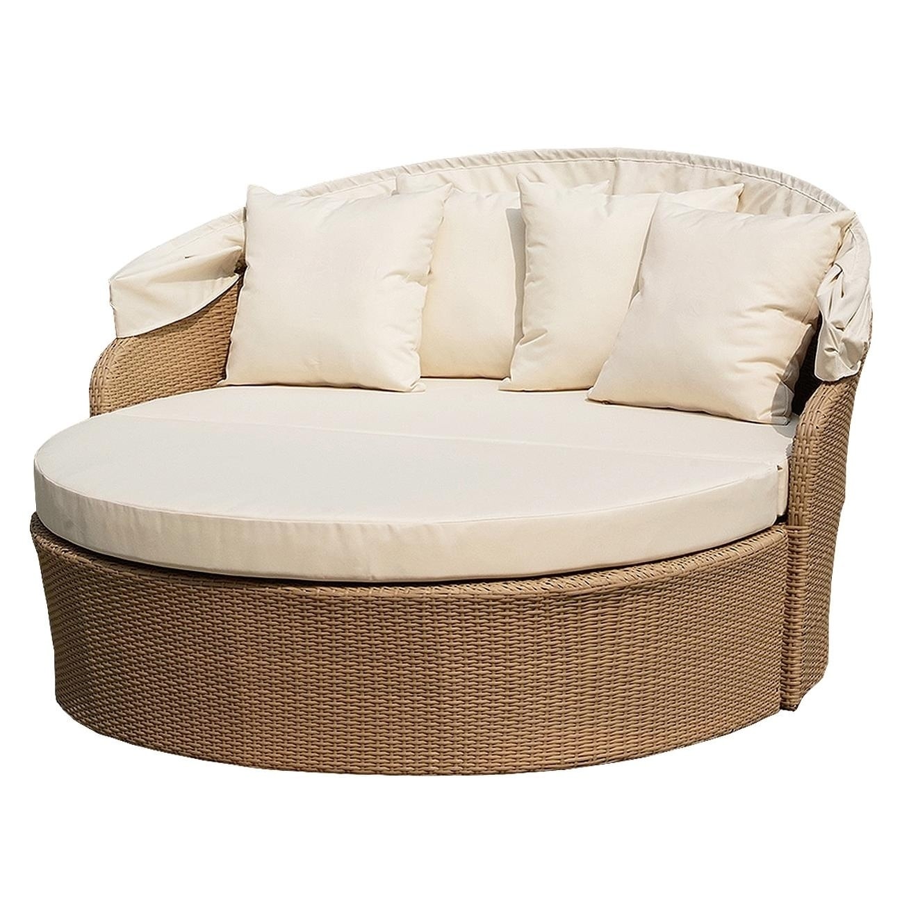 Canopy Daybed Outdoor Backyard Patio Furniture Light Brown Canopy Daybed Outdoor Backyard Patio Furniture Light Brown Wicker