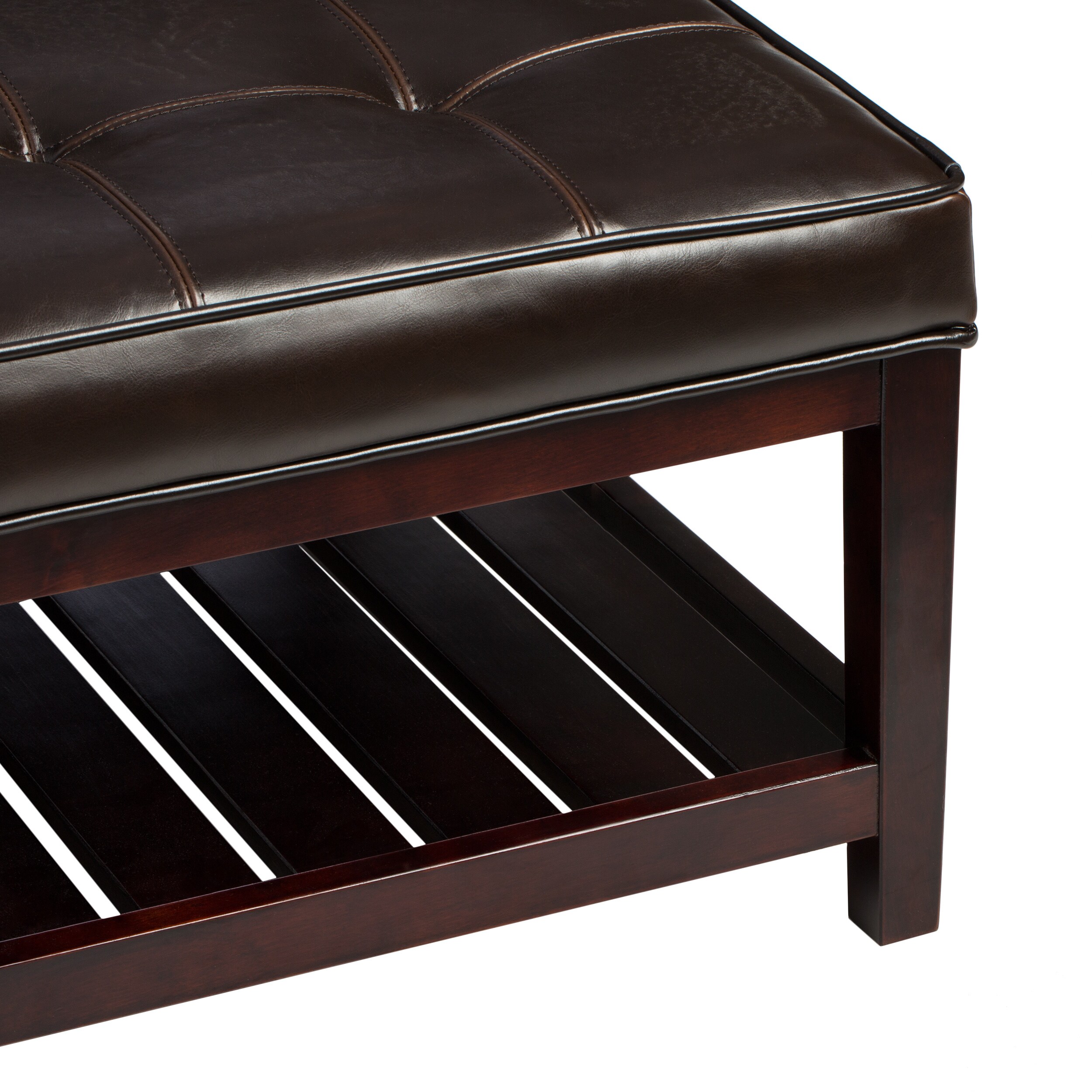 Pine Canopy Hudson Dark Brown Leather Ottoman Free Shipping Pine Canopy Hudson Dark Brown Leather Ottoman Free Shipping Today 20253748
