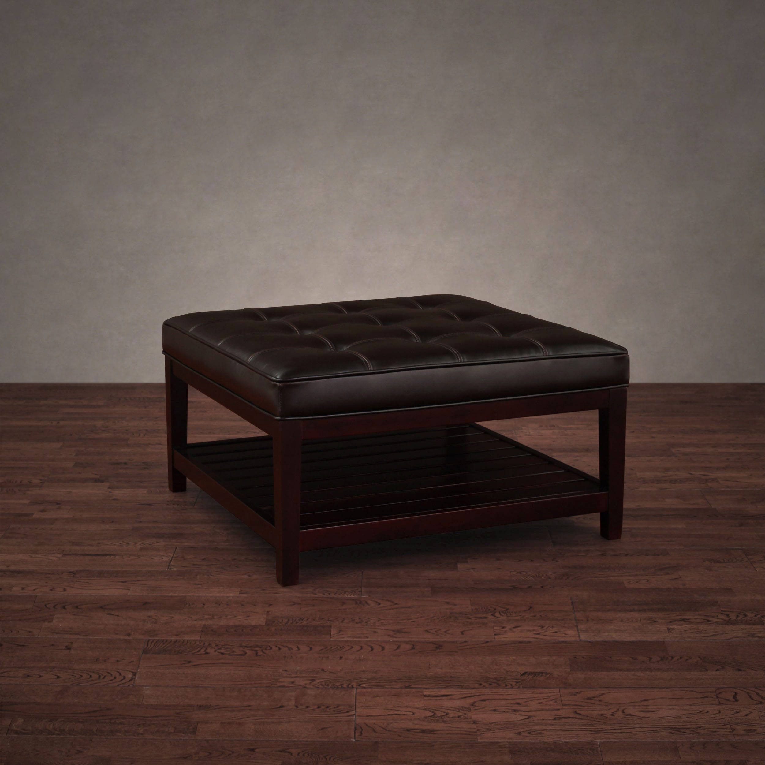 Pine Canopy Hudson Dark Brown Leather Ottoman Free Shipping Pine Canopy Hudson Dark Brown Leather Ottoman Free Shipping Today 20253748