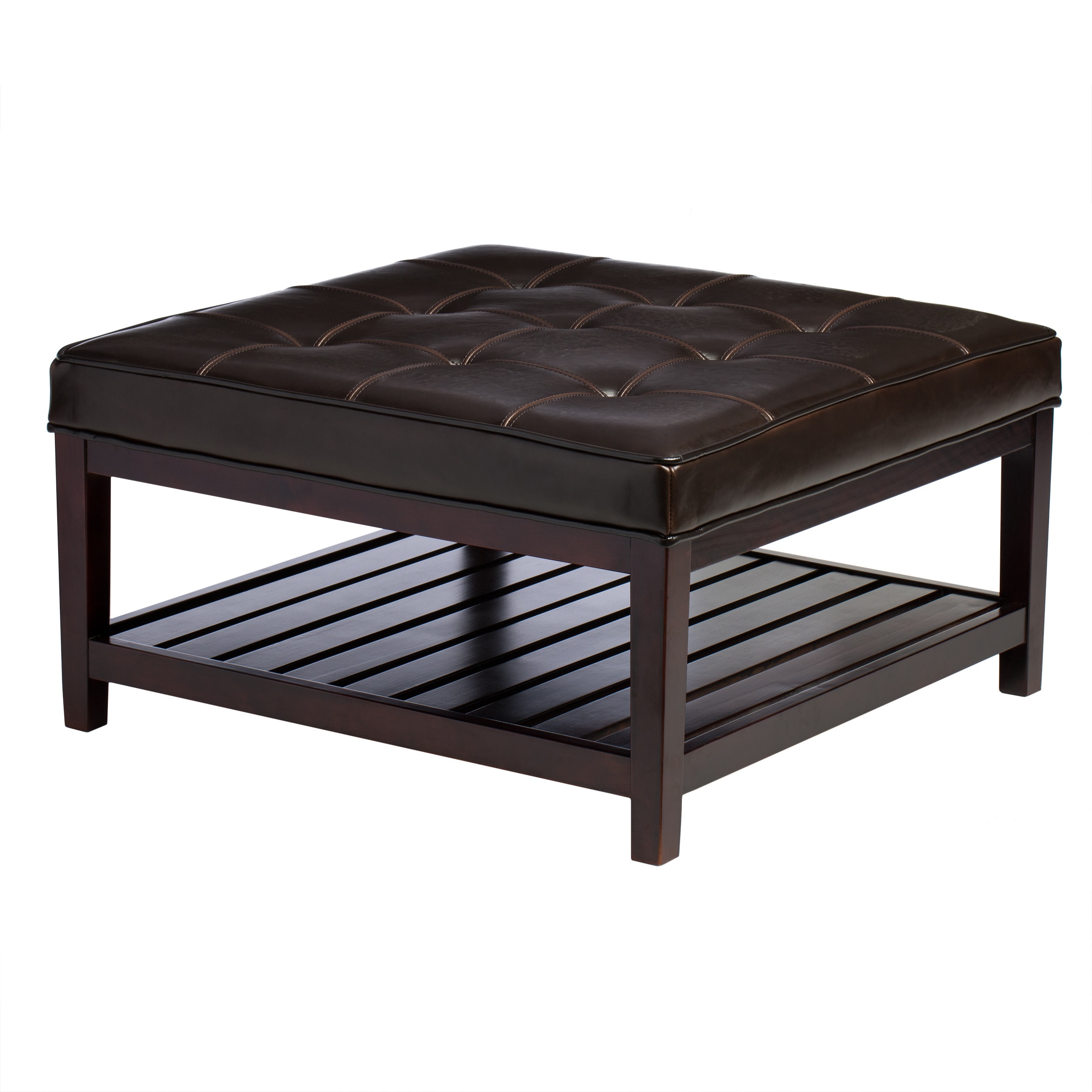 Pine Canopy Hudson Dark Brown Leather Ottoman Free Shipping Pine Canopy Hudson Dark Brown Leather Ottoman Free Shipping Today 20253748