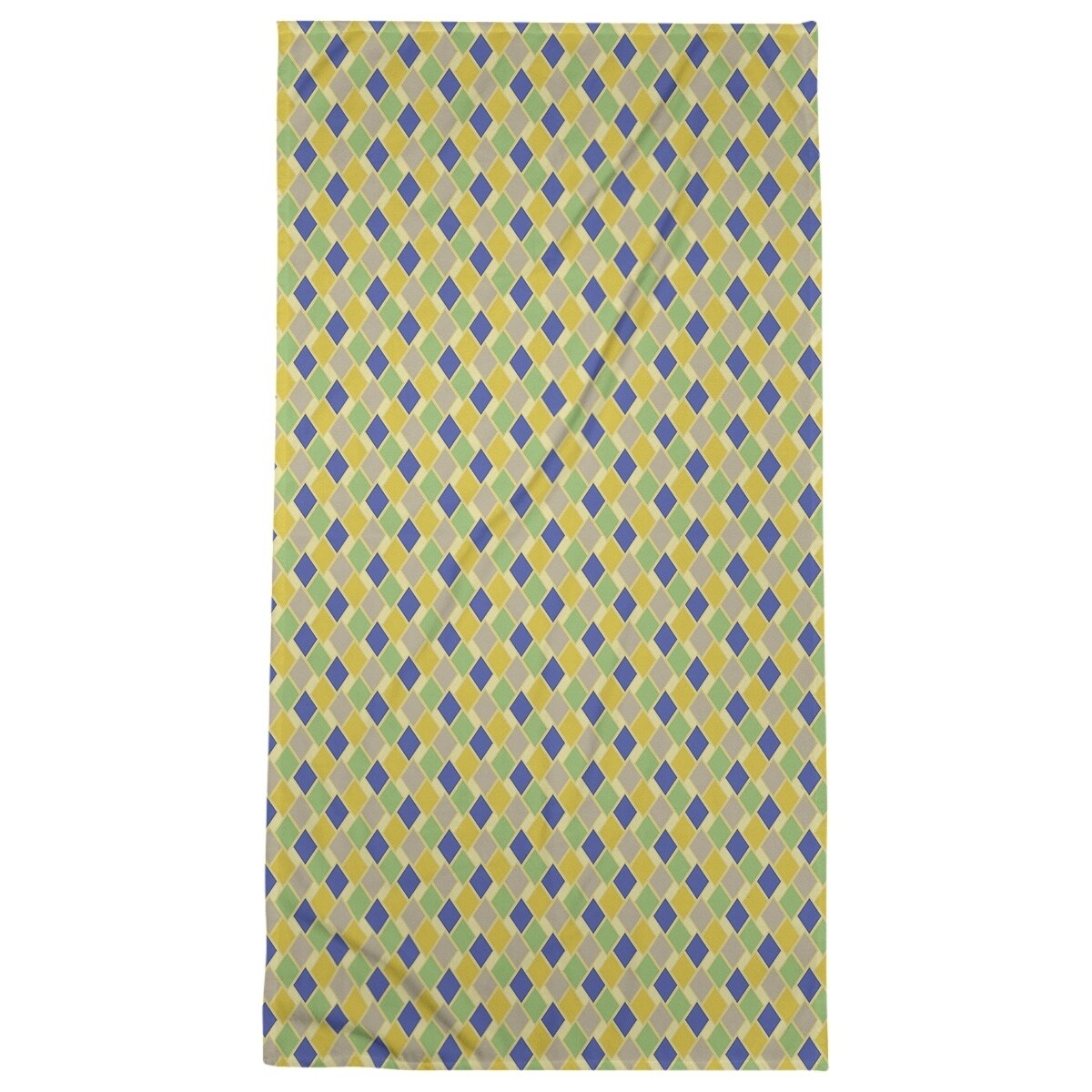 Katelyn Elizabeth Yellow Blue Retro Diamonds Bath Towel PolyCotton Katelyn Elizabeth Yellow Blue Retro Diamonds Bath Towel PolyCotton