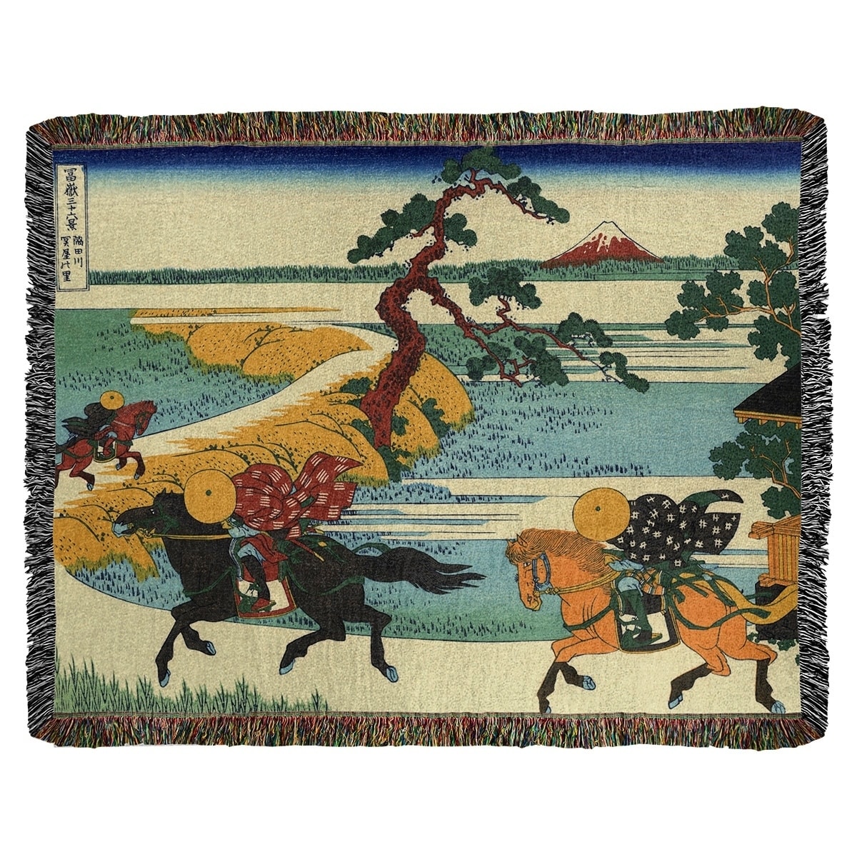 Katsushika Hokusai Sekiya Village At Sumida River Woven Blanket Artwork Content Process Multi 52 X 37 Overstock 27420941
