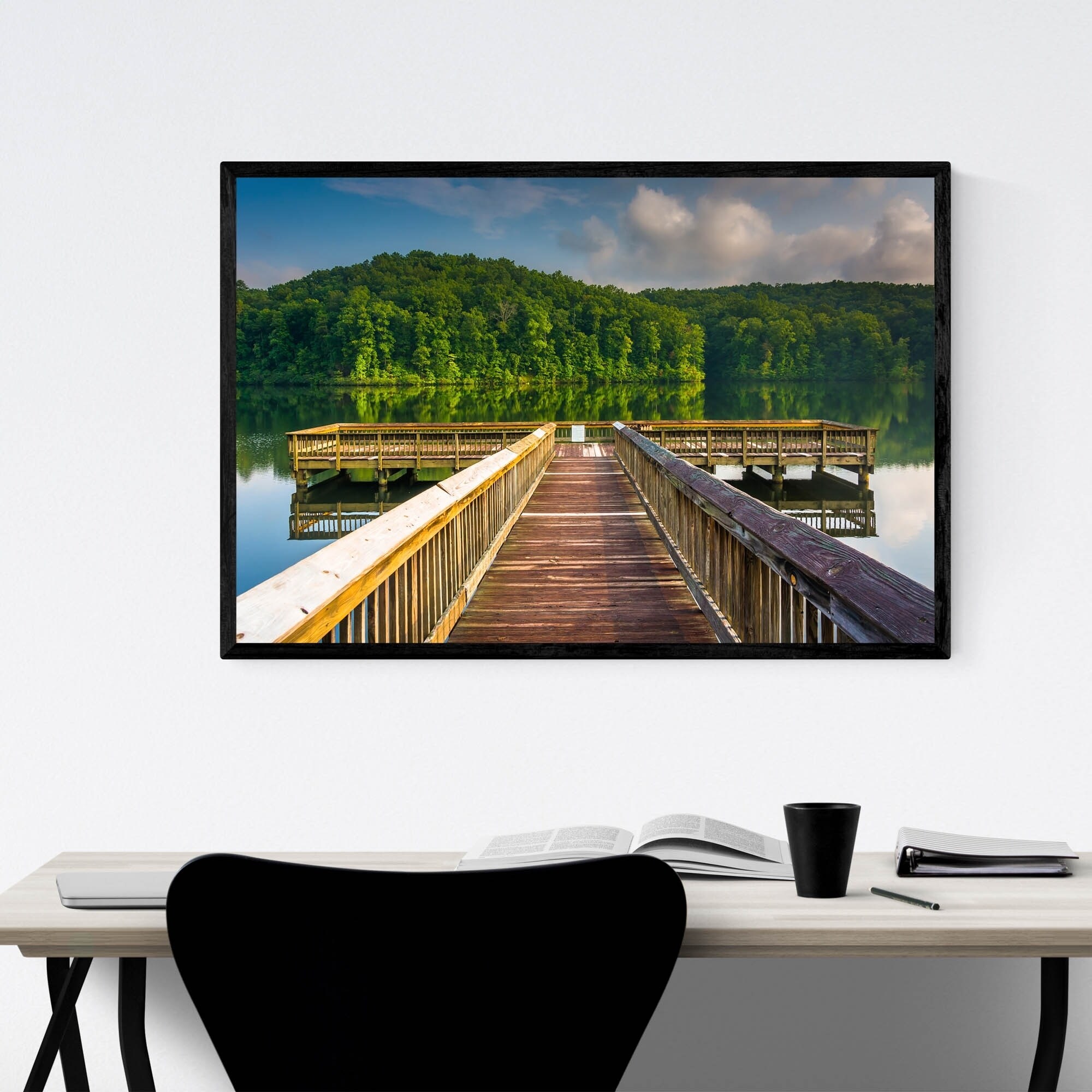 Noir Gallery Table Rock Lake South Carolina Framed Art Print