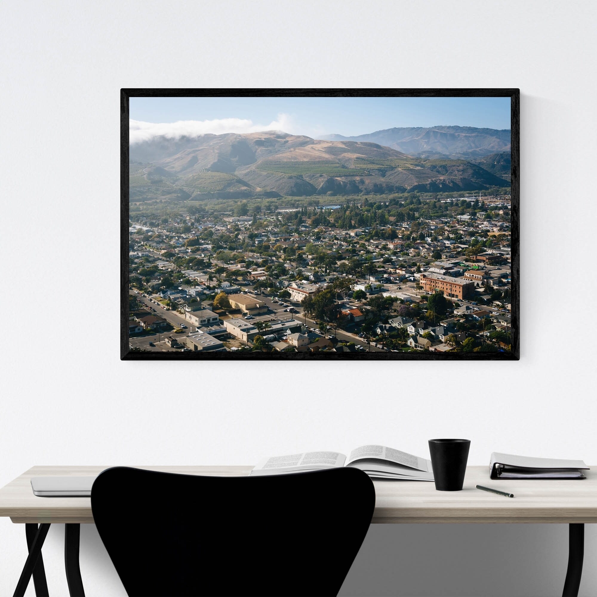Noir Gallery Mountains Ventura California Framed Art Print