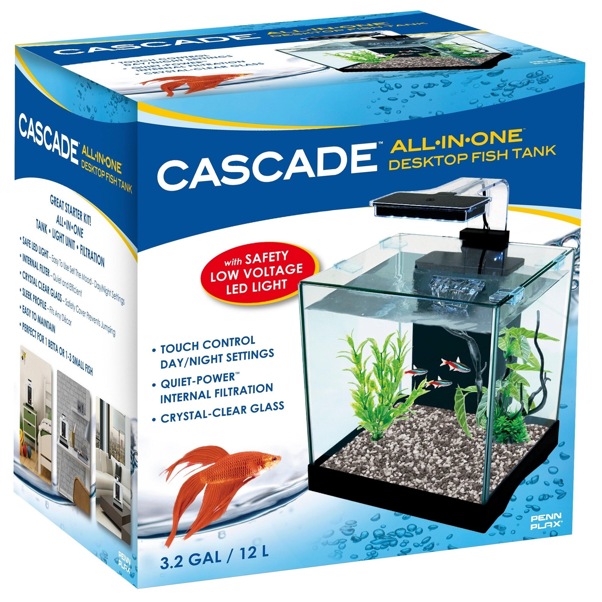 Shop Penn Plax Cascade All In One Desktop Aquarium Overstock