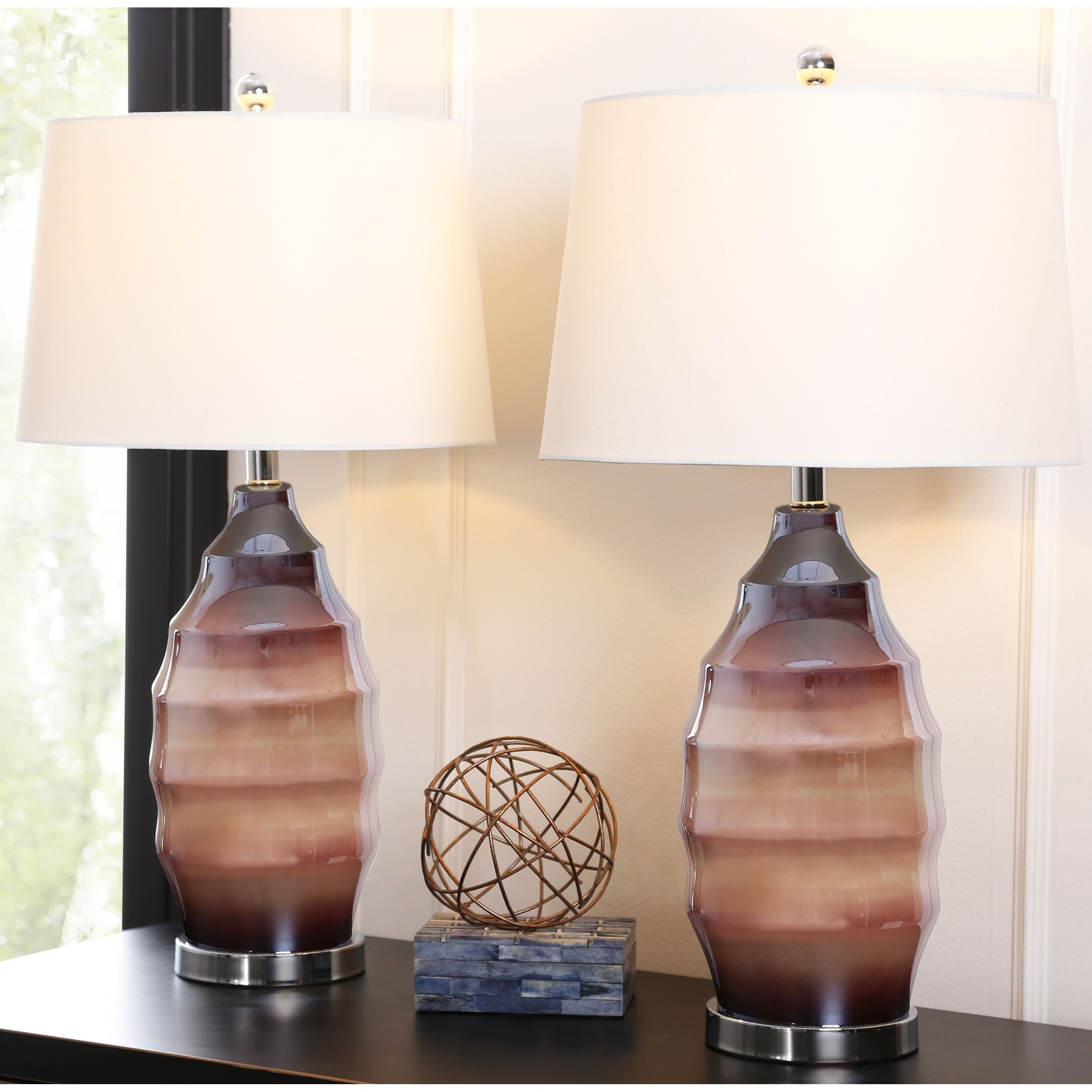 ava glass table lamp