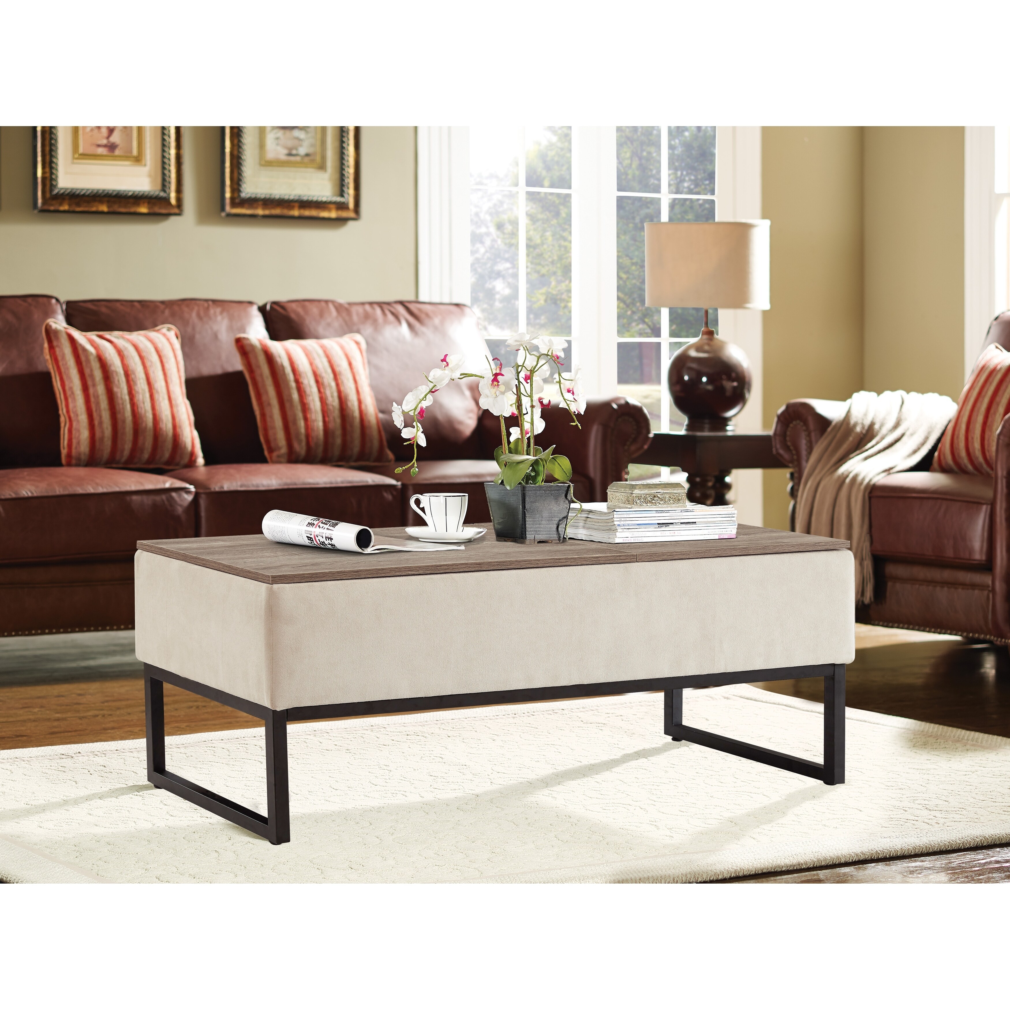 Relax A Lounger Shelby Lift Top Wood Coffee Table With Storage
