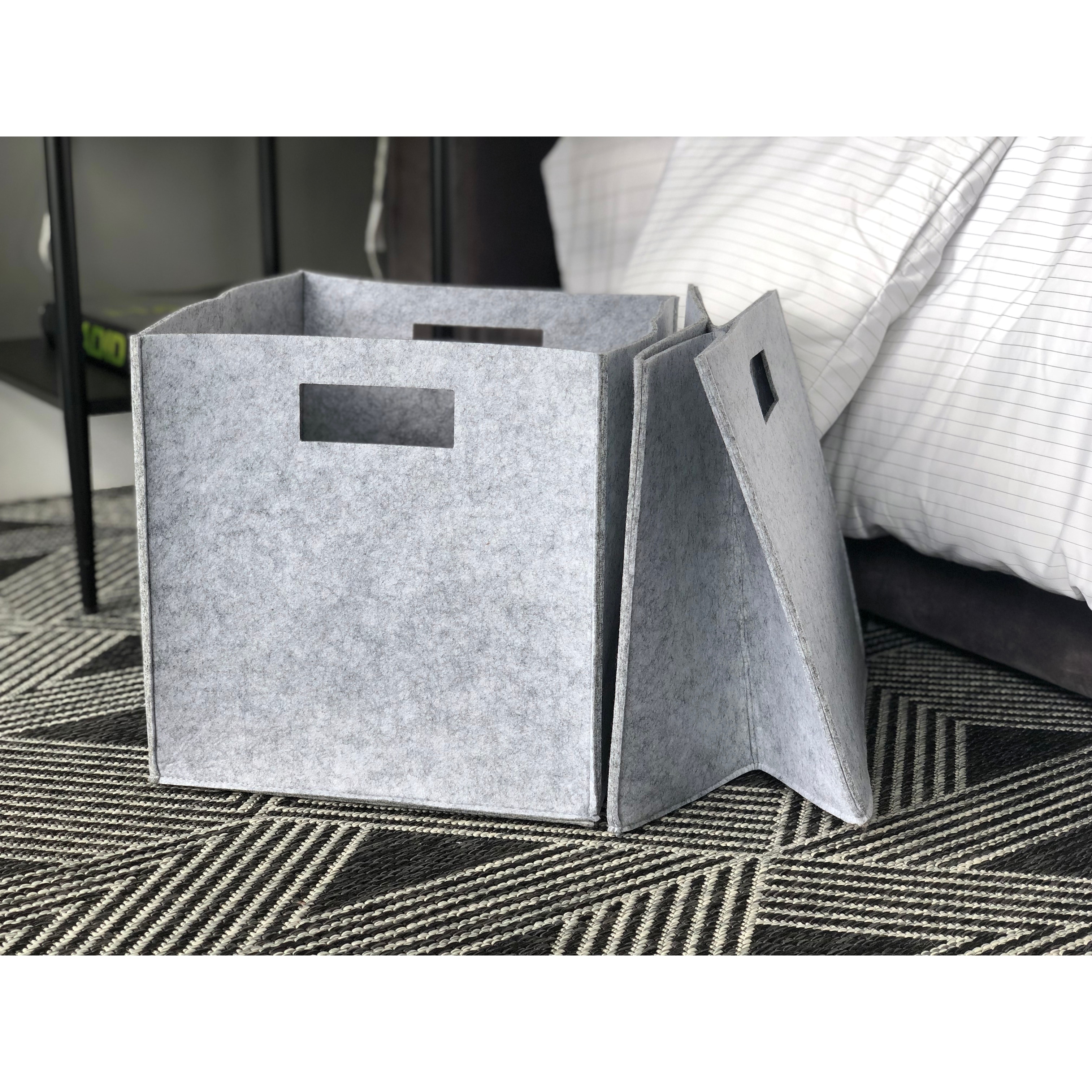 2 Piece Felt Fabric Storage Cube By Handcrafted 4 Home 12 X 2 Piece Felt Fabric Storage Cube By Handcrafted 4 Home 12 X On Free Shipping Orders Over 45 28116246