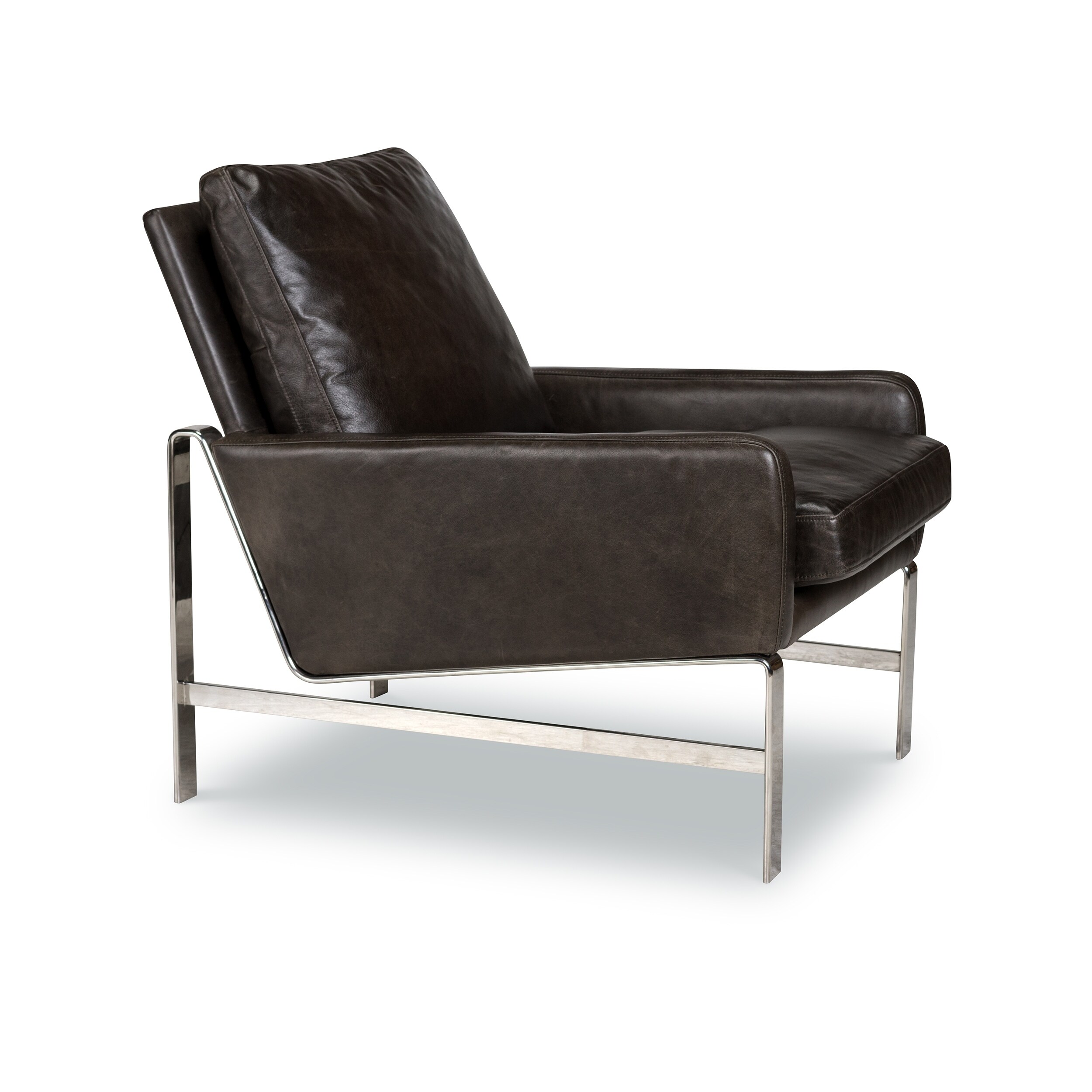 Once Home Lucas Leather Chair With Steel Frame Free Once Home Lucas Leather Chair With Steel Frame