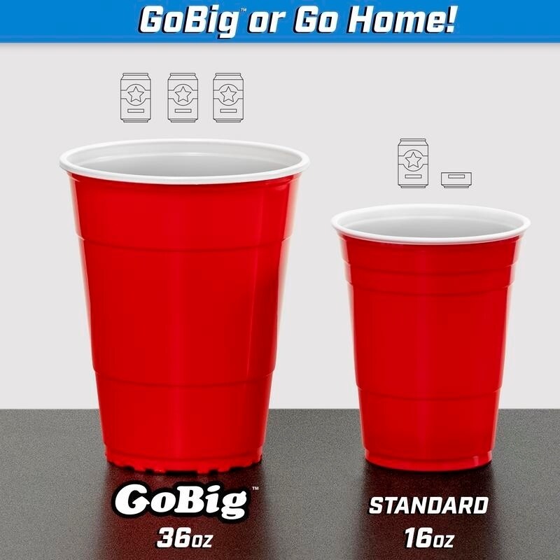 Gobig 36oz Giant Red Party Cups 50 Pack Overstock 28258728