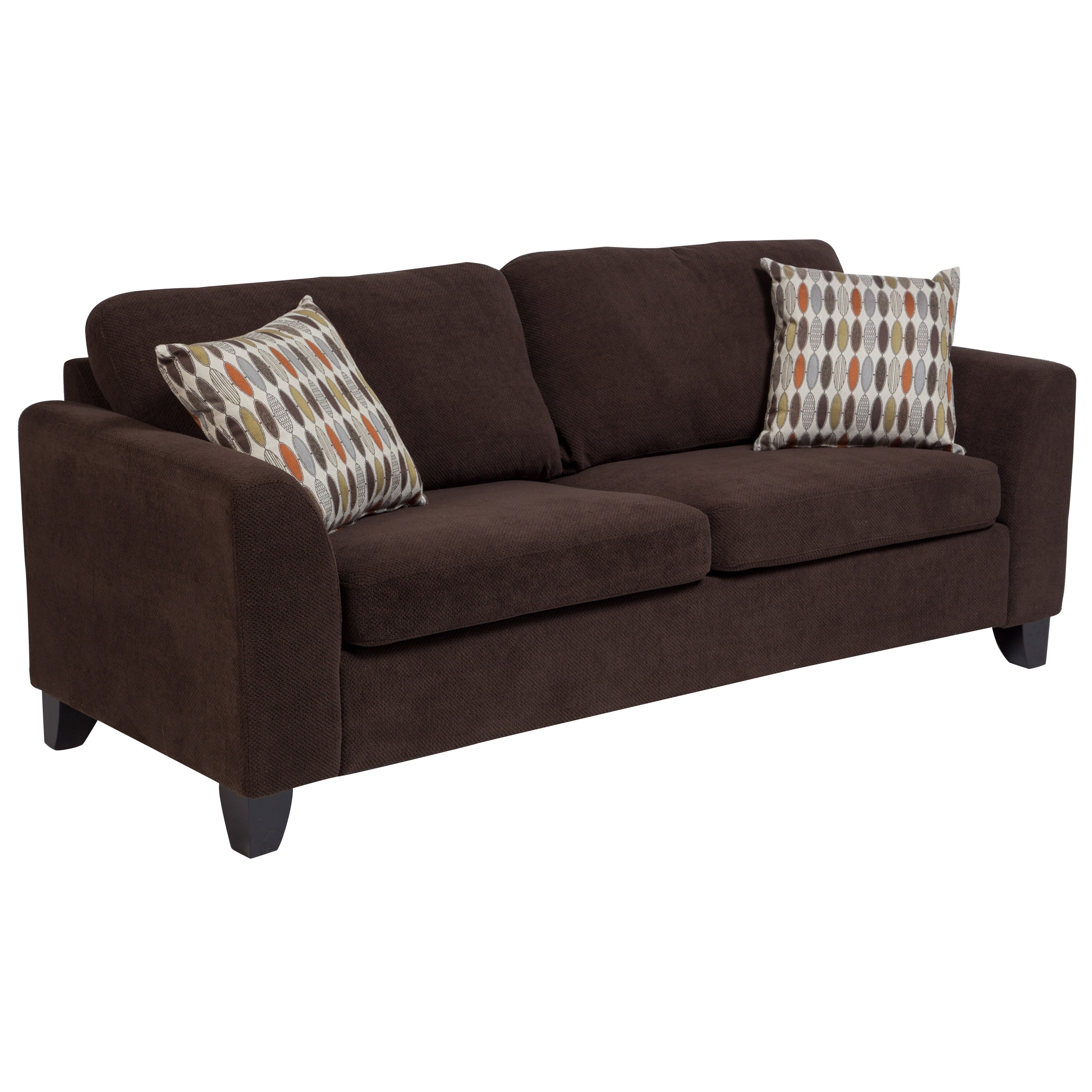 Brighton Contemporary Memory Foam Sleeper Sofa Chocolate