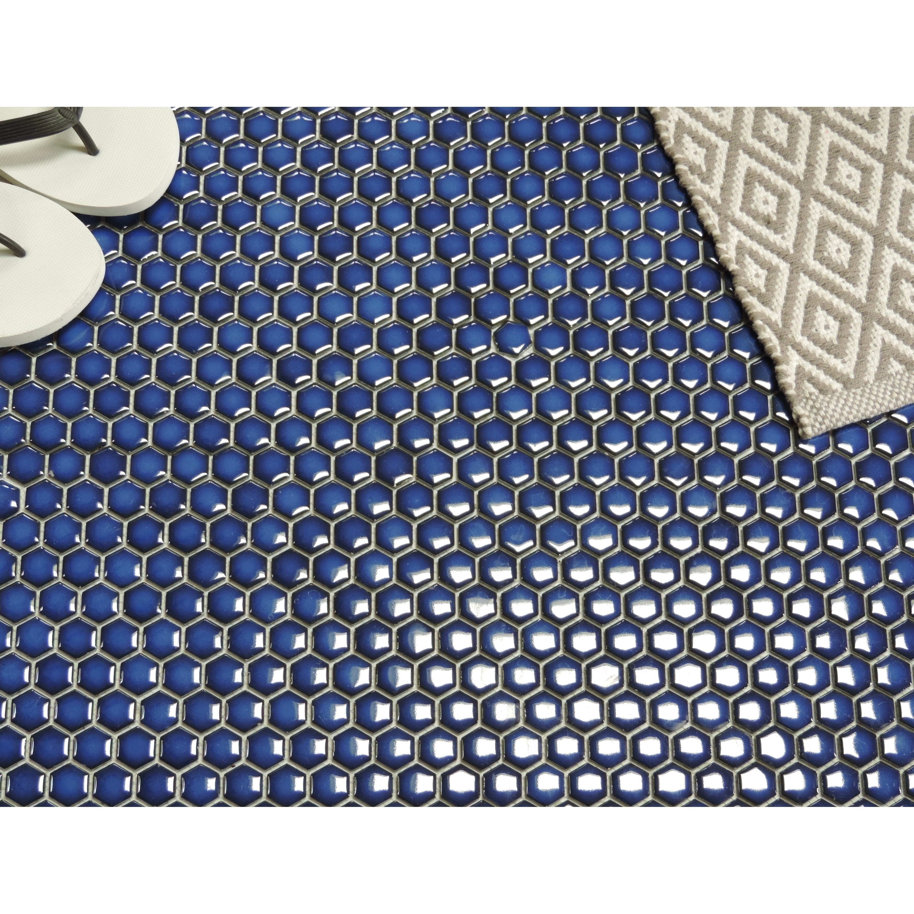 Glazed Porcelain Mosaic Tile Sheet Barcelona 1 X1 Hexagon Glazed Porcelain Mosaic Tile Sheet