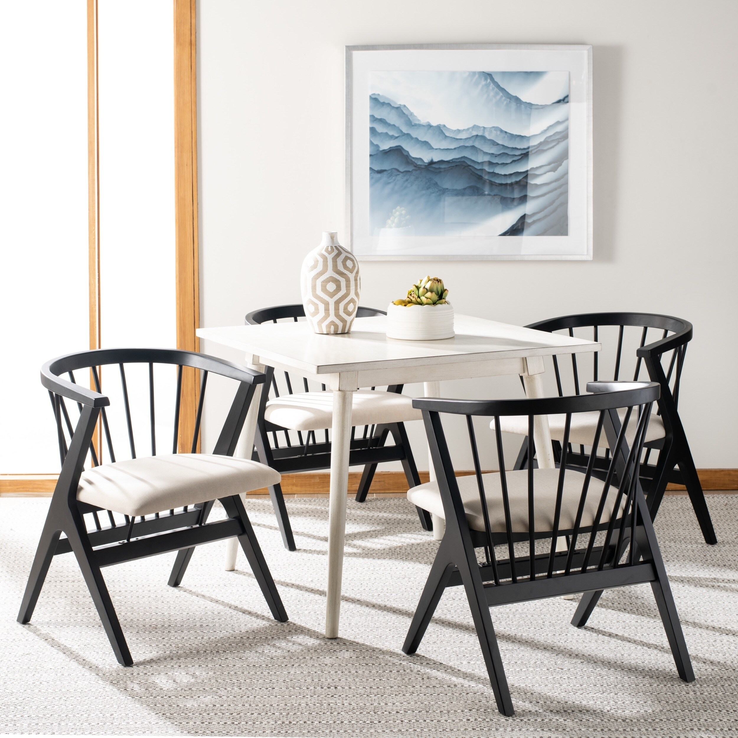 Safavieh Noah Spindle Dining Chair Set Of 2 19 X 18 X 19