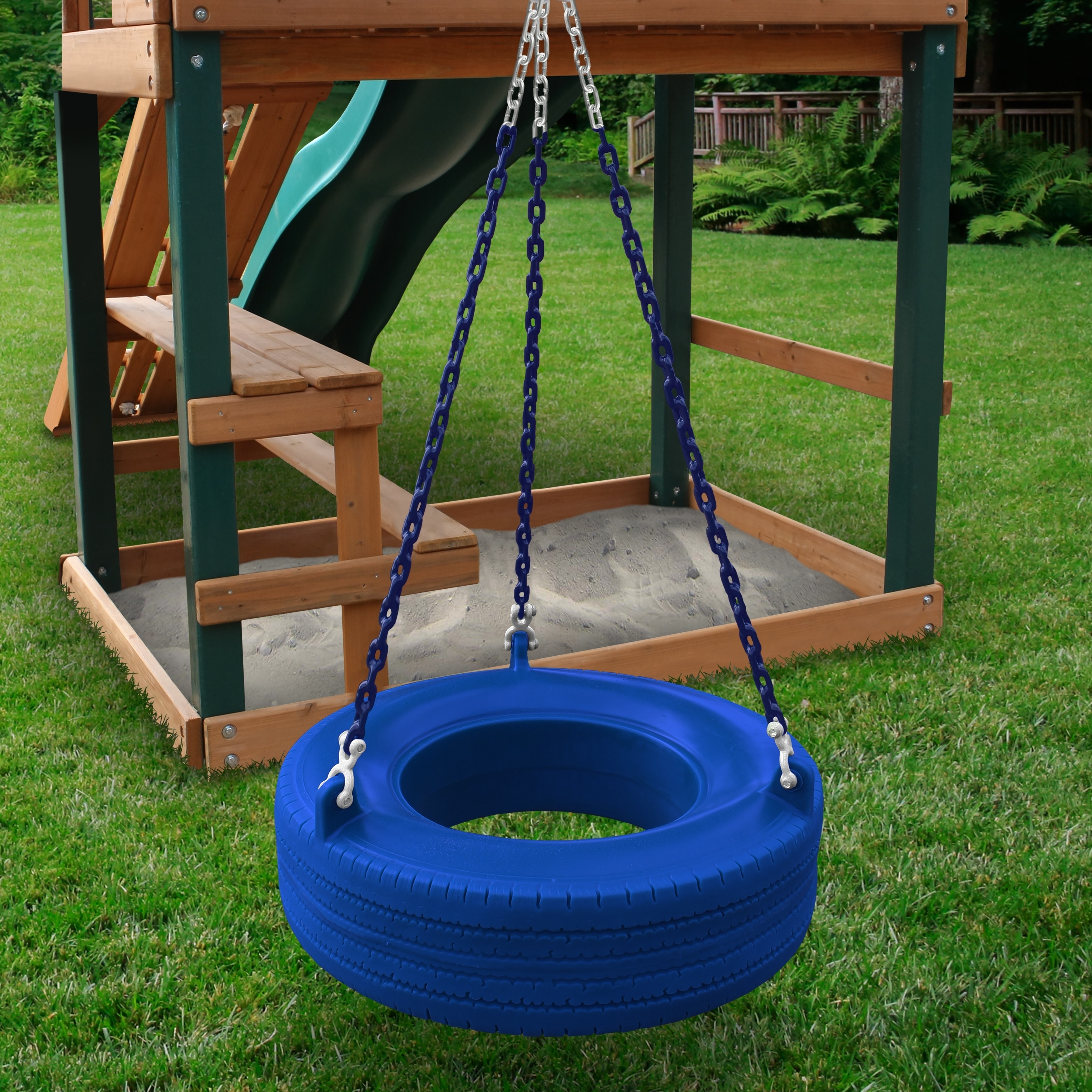 Gorilla Playsets 360 Turbo Tire Swing With Swivel And Coated Chains 27 W X 27 D X 10 H