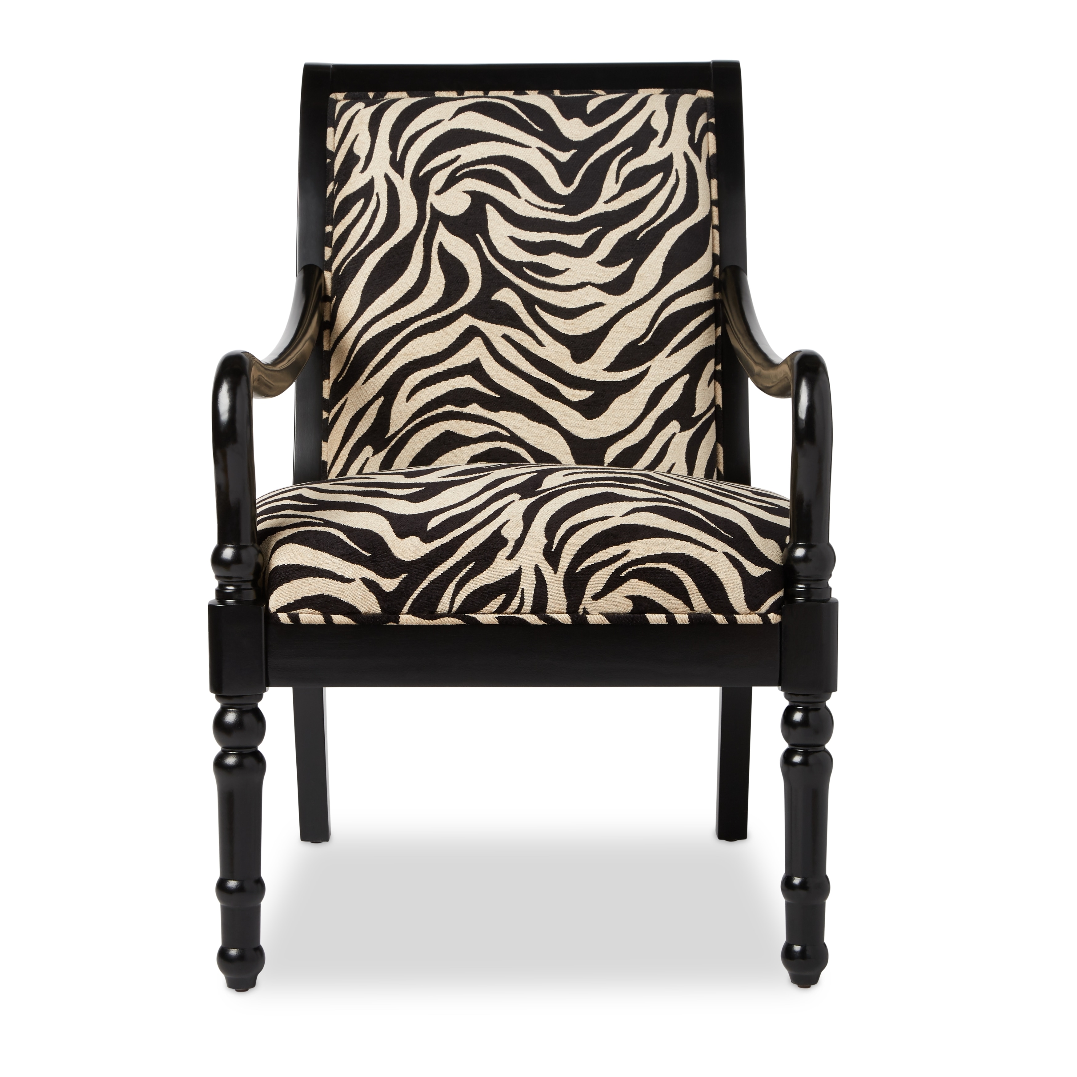 Turned Leg Zebra Print Arm Chair Free Shipping Today Turned Leg Zebra Print Arm Chair Free Shipping Today 11041790