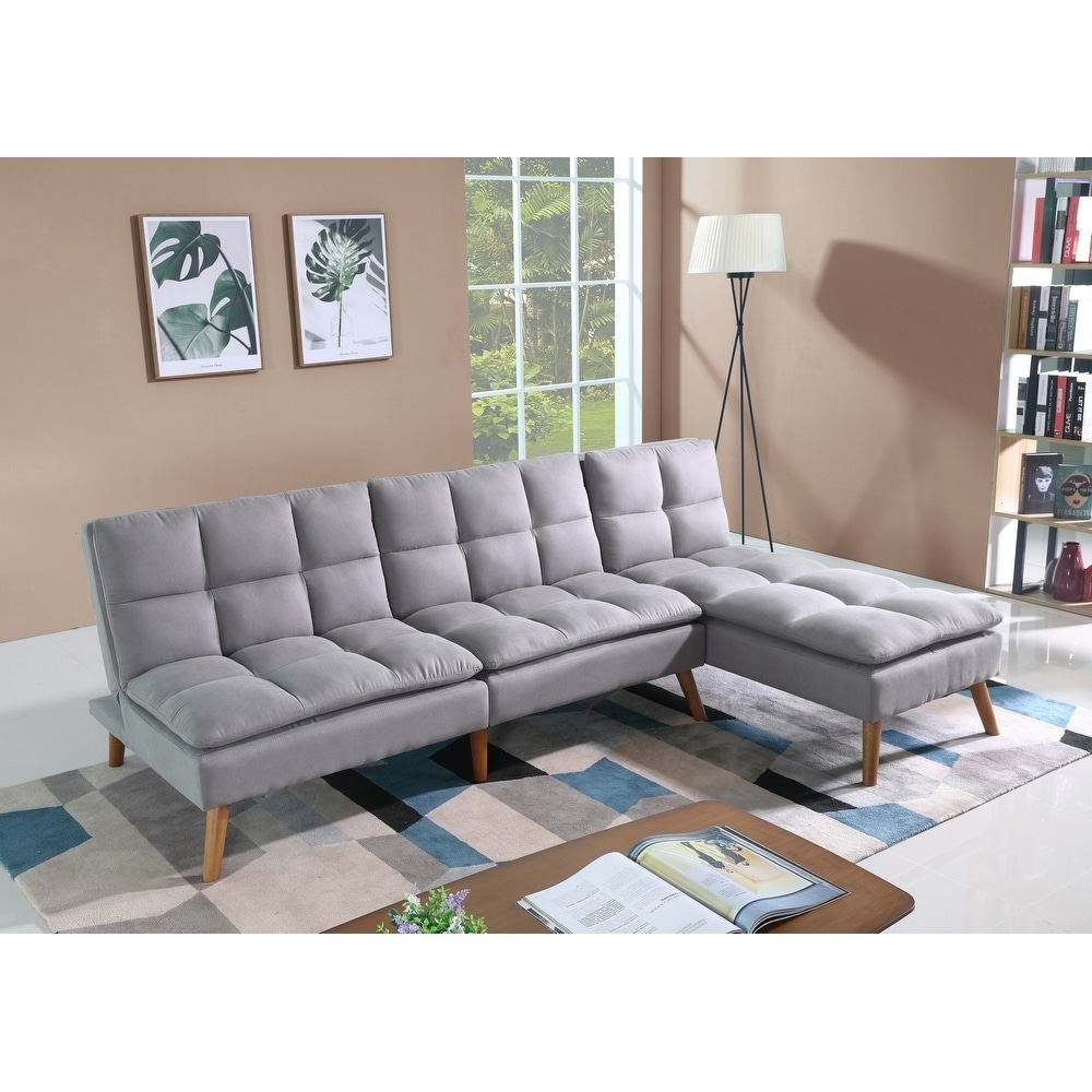 Dover Convertible Sofa Bed Sectional In Fog