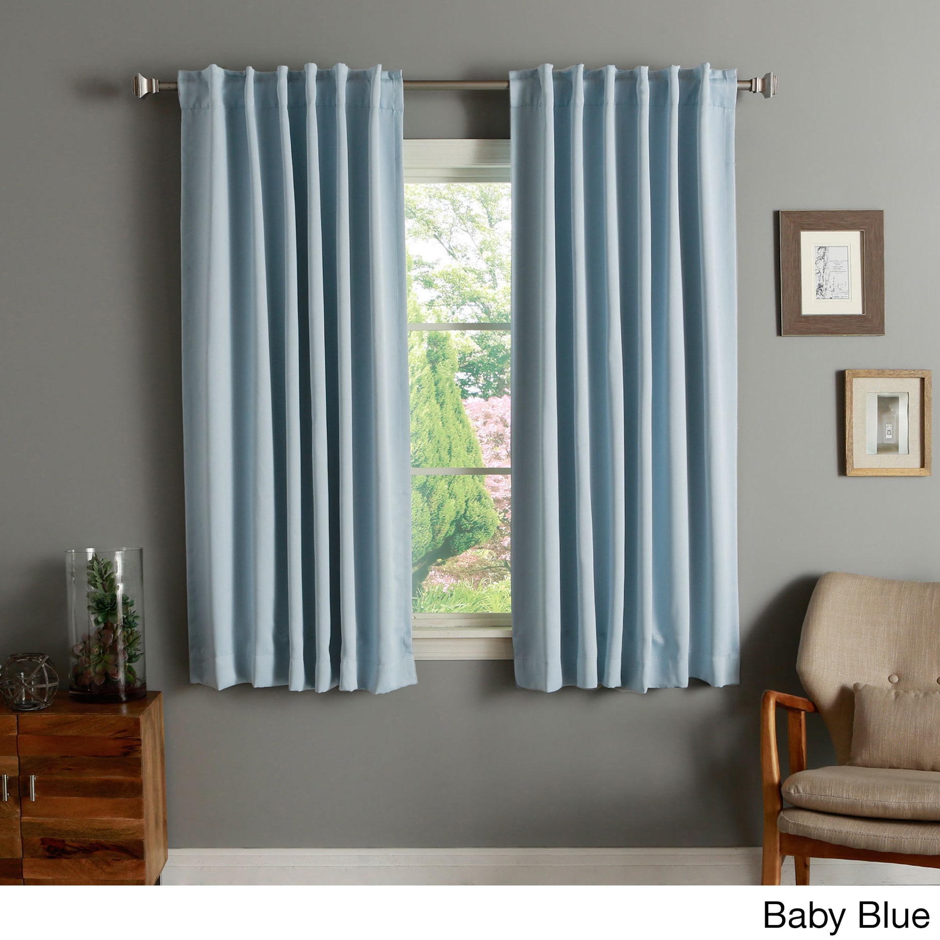 Aurora Home Solid Insulated Thermal 63 Inch Blackout Curtain Aurora Home Solid Insulated Thermal 63 Inch Blackout Curtain Panel Pair On Free Shipping Today 2946006