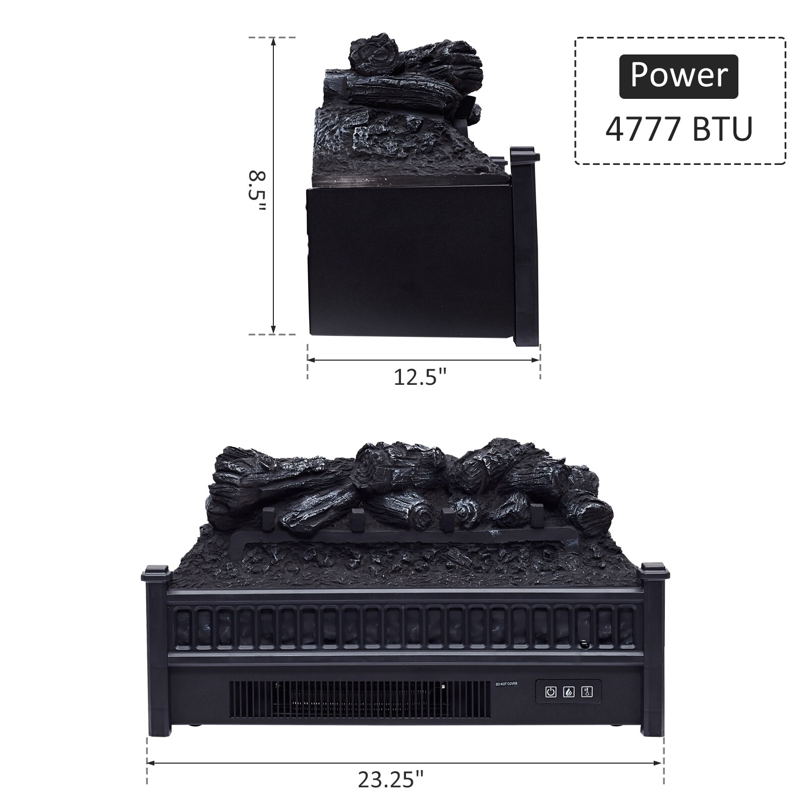 Shop Homcom Electric Faux Fireplace 4777 Btu Heater With Realistic