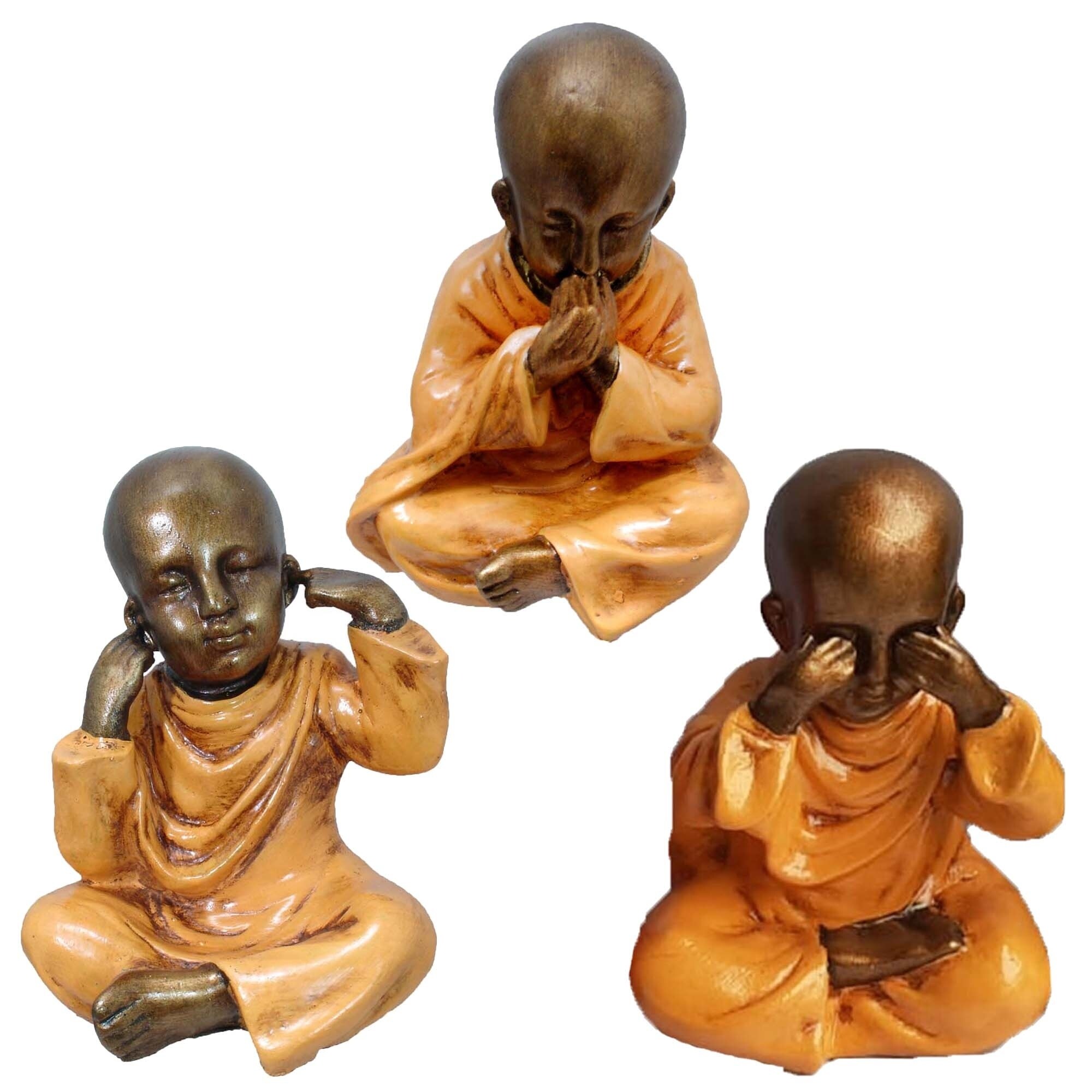 Three Wise Monks Statue Set 8 Overstock 29892727 three wise monks statue set 8