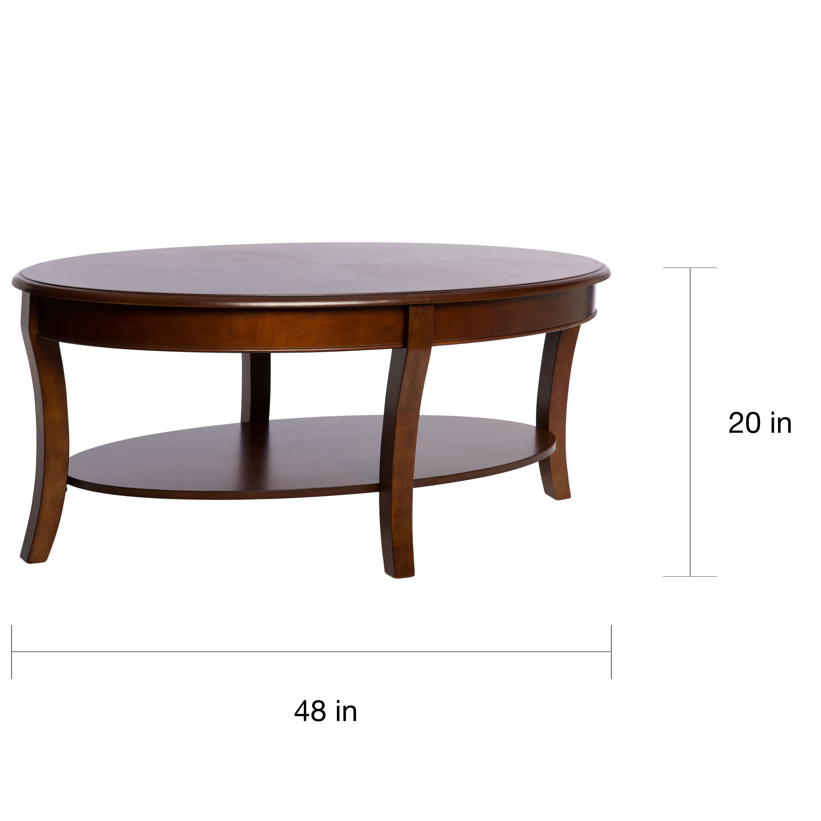 Gracewood Hollow Oval Walnut Coffee Table Free Shipping Today