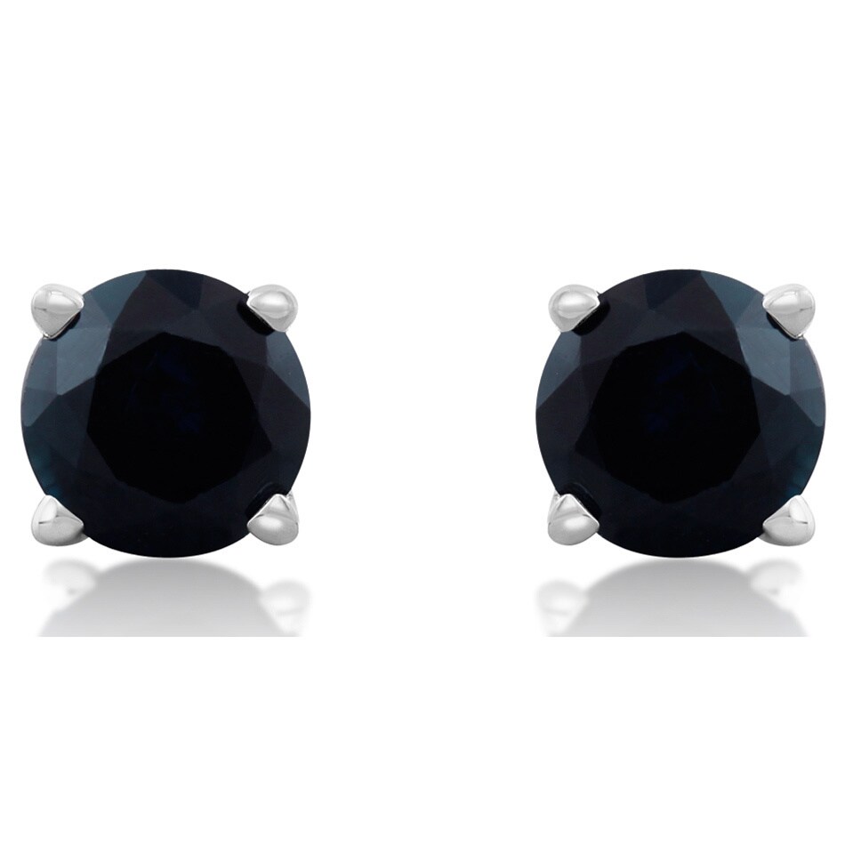 14k White Gold Blue Shire Stud Earrings On Free 14k White Gold Blue Shire Stud Earrings On Free Shipping Today 3072860
