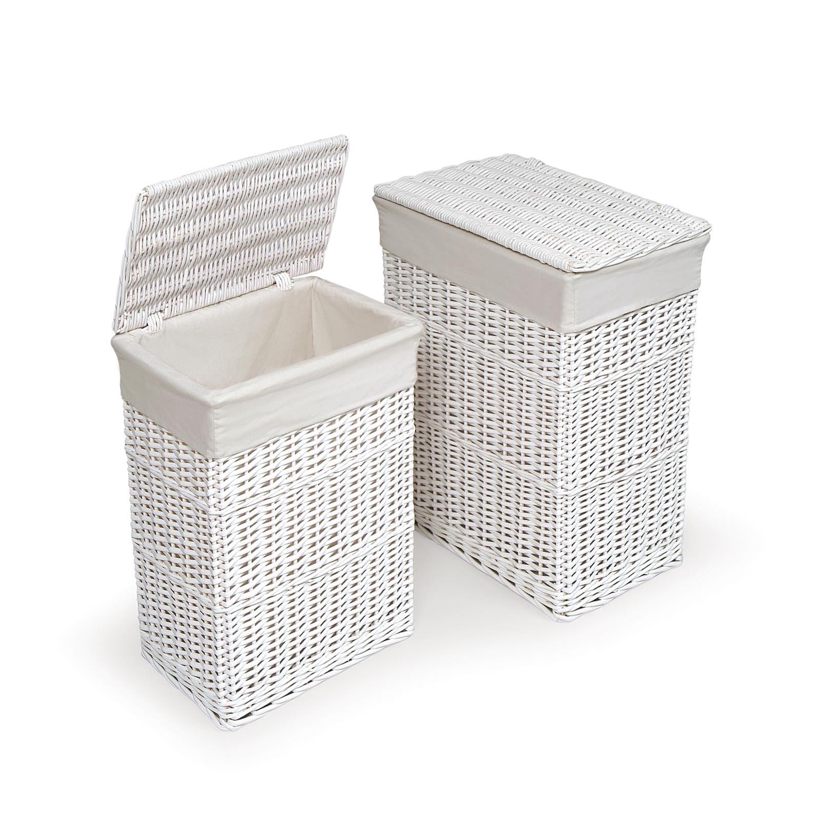 White Hamper With Liners Set Of 2 Free Shipping Today White Hamper With Liners Set Of 2 Free Shipping Today 3153125