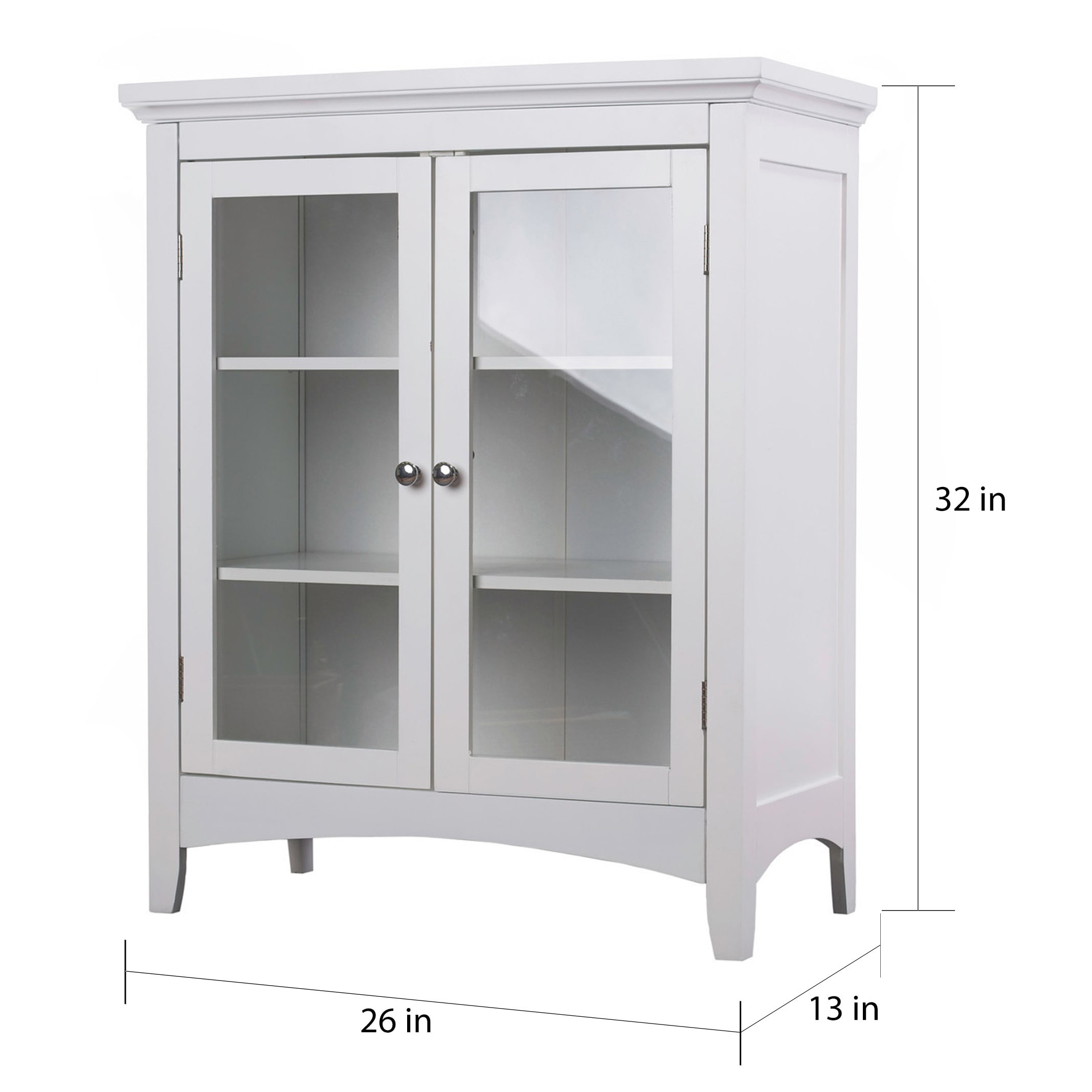 Clique White Double Floor Cabinet By Elegant Home Fashions Clique White Double Floor Cabinet By Elegant Home Fashions