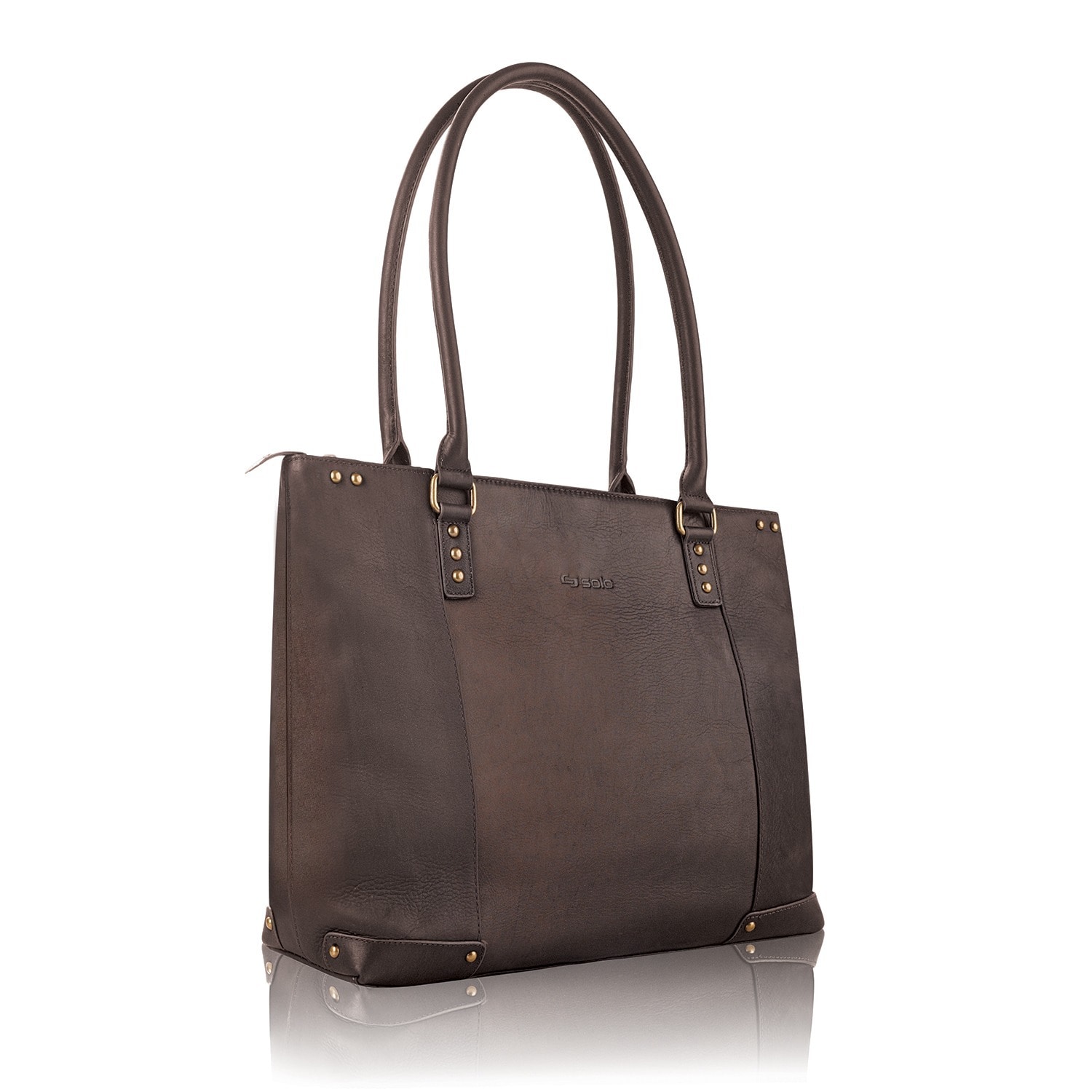Solo Women S 15 6 Inch Espresso Leather Laptop Tote Free Solo Women S 15 6 Inch Espresso Leather Laptop Tote Free Shipping Today 3202644