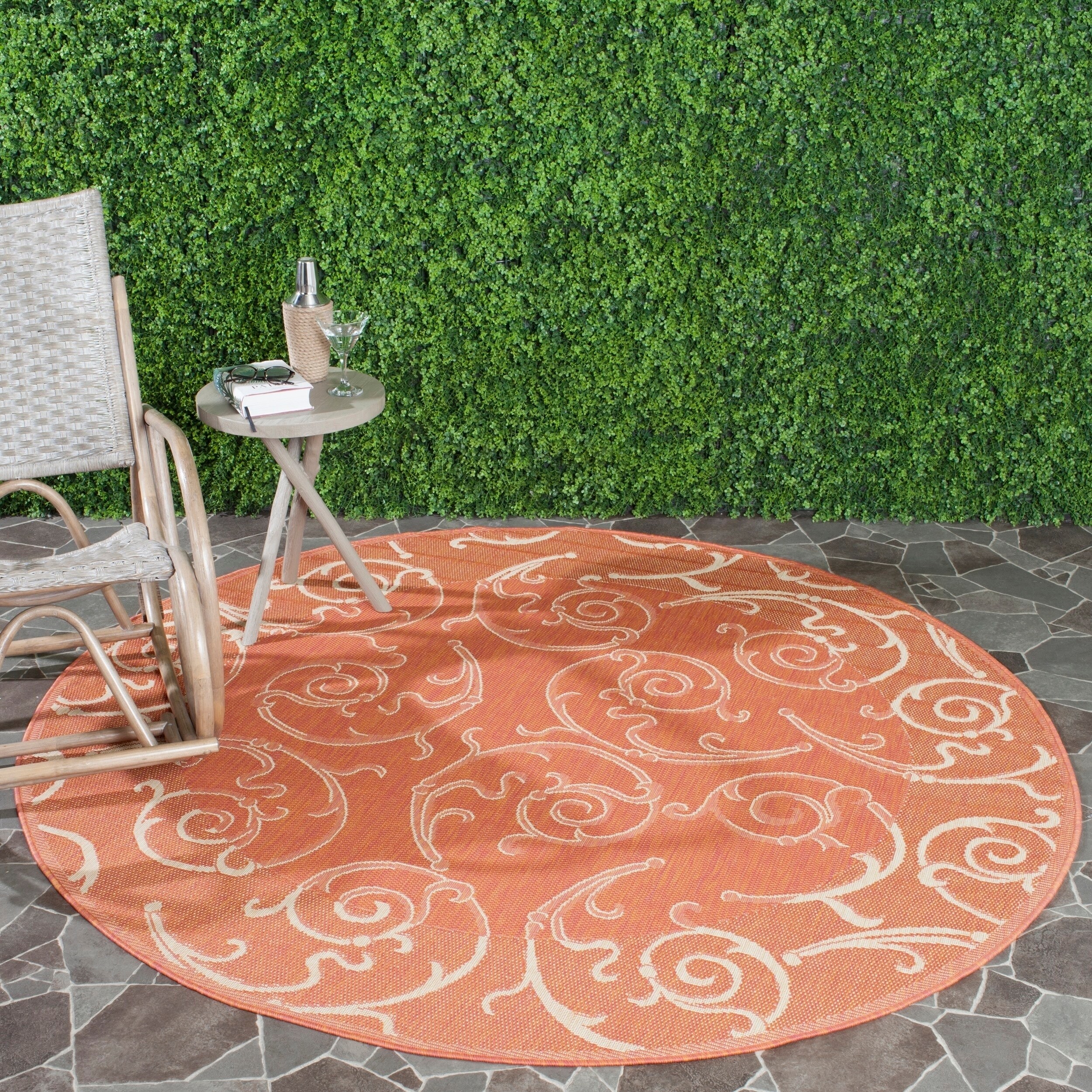 Shop Safavieh Oasis Scrollwork Terracotta Natural Indoor Outdoor