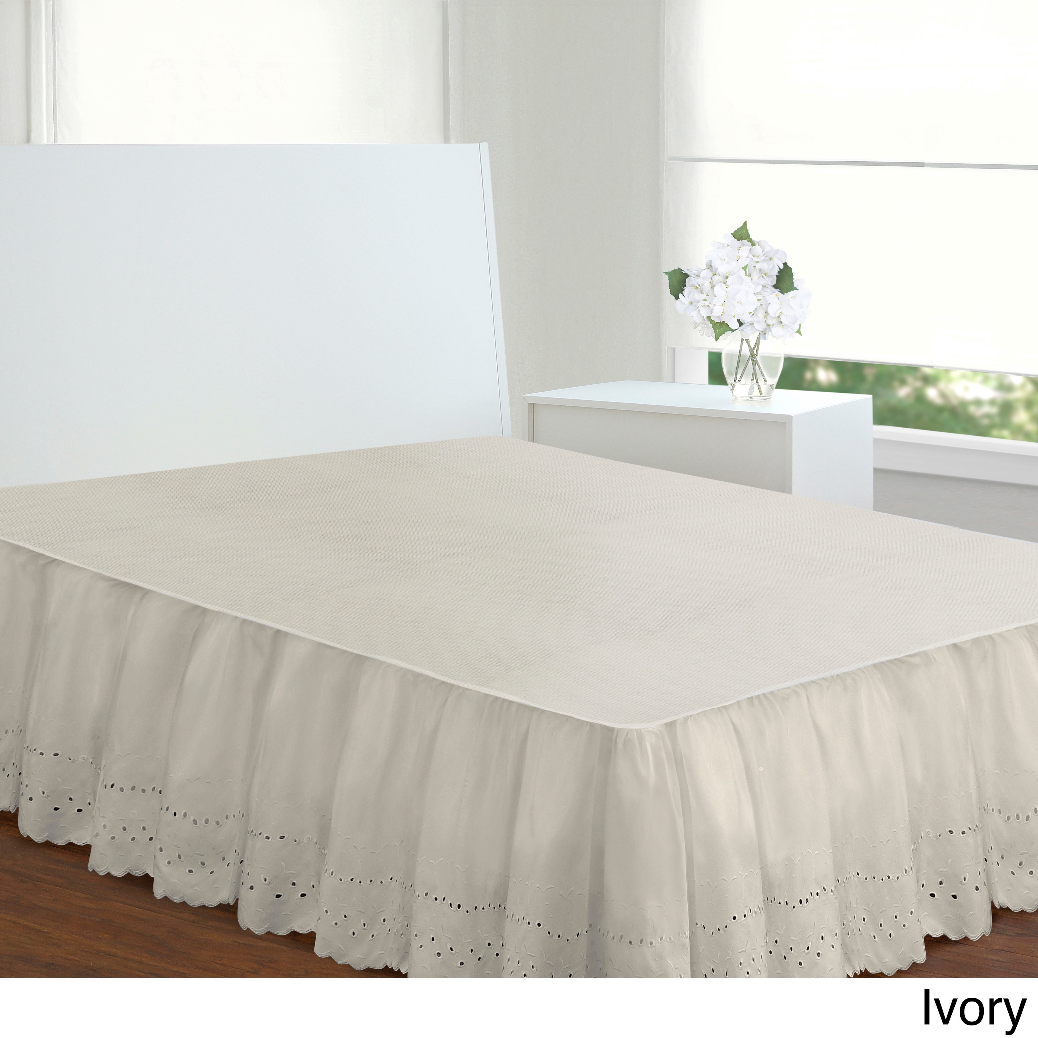 Fresh Ideas Lauren Heirloom Ruffled Eyelet 14 Inch Drop Fresh Ideas Lauren Heirloom Ruffled Eyelet 14 Inch Drop Bedskirt On Free Shipping Orders Over 45 3444058