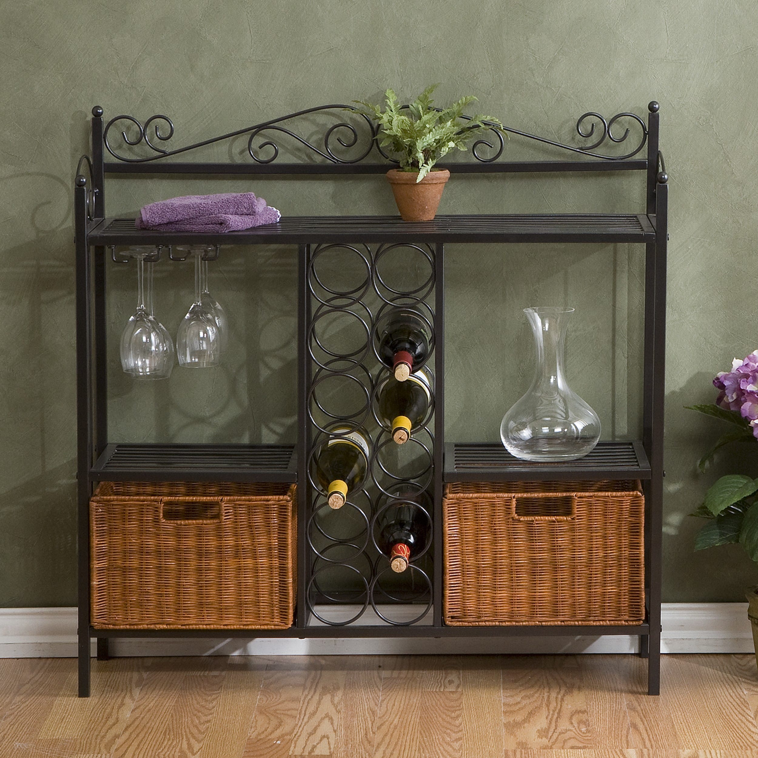 Harper Blvd Baker S Rack With 12 Bottle Wine Storage On Harper Blvd Baker S Rack With 12 Bottle Wine Storage On Free Shipping Today 3684083