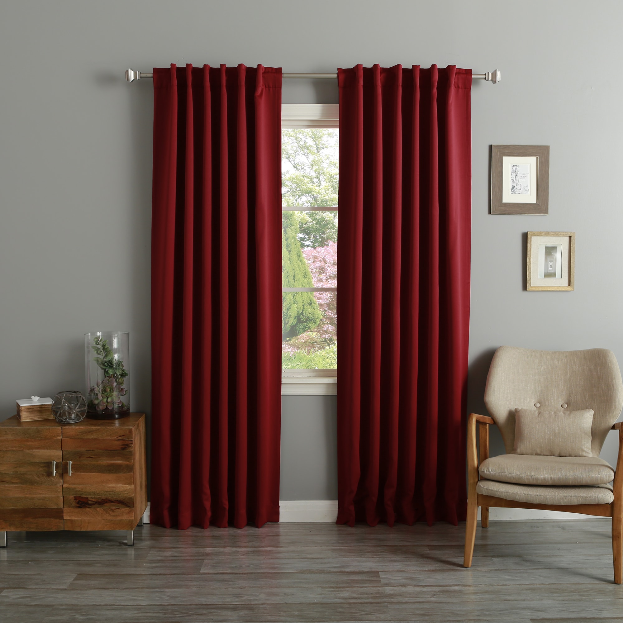 Aurora Home Thermal Rod Pocket 96 Inch Blackout Curtain Panel Aurora Home Thermal Rod Pocket 96 Inch Blackout Curtain Panel Pair 52 X