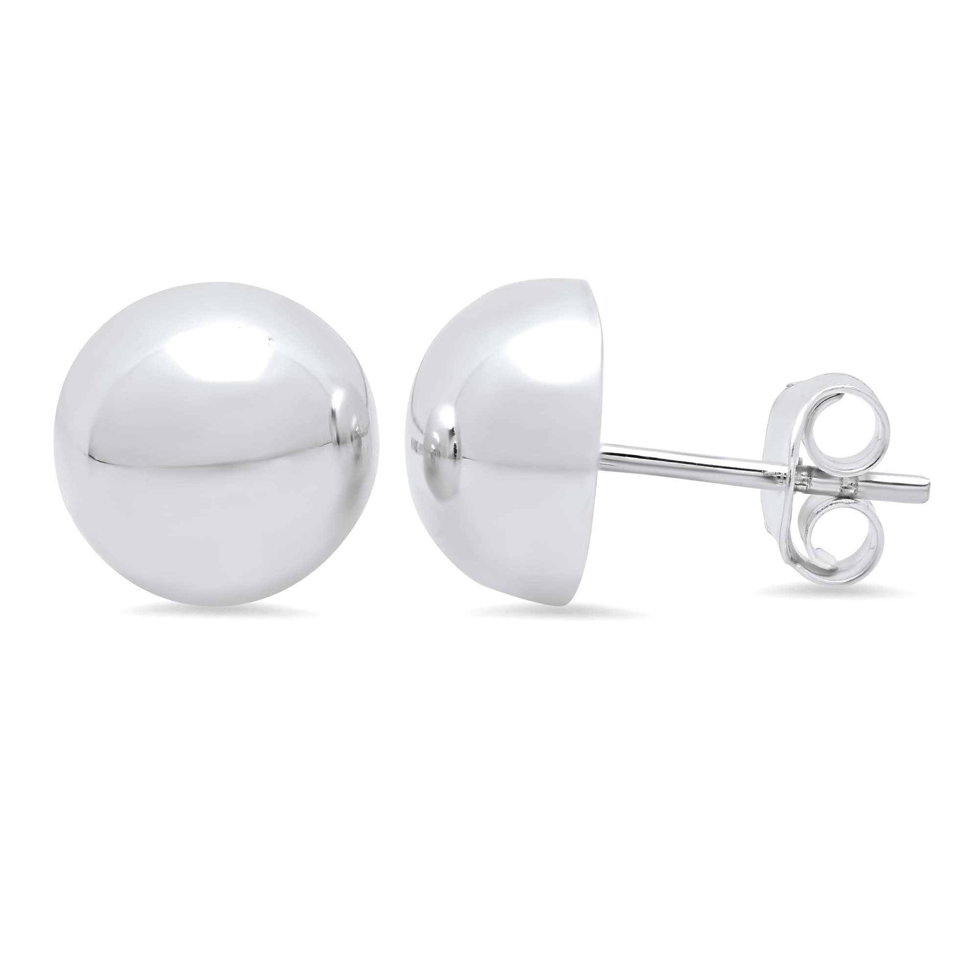 Sterling Silver Polished Half Dome Stud Earrings Sterling Silver Polished Half Dome Stud Earrings Free Shipping On Orders Over 45 3840743