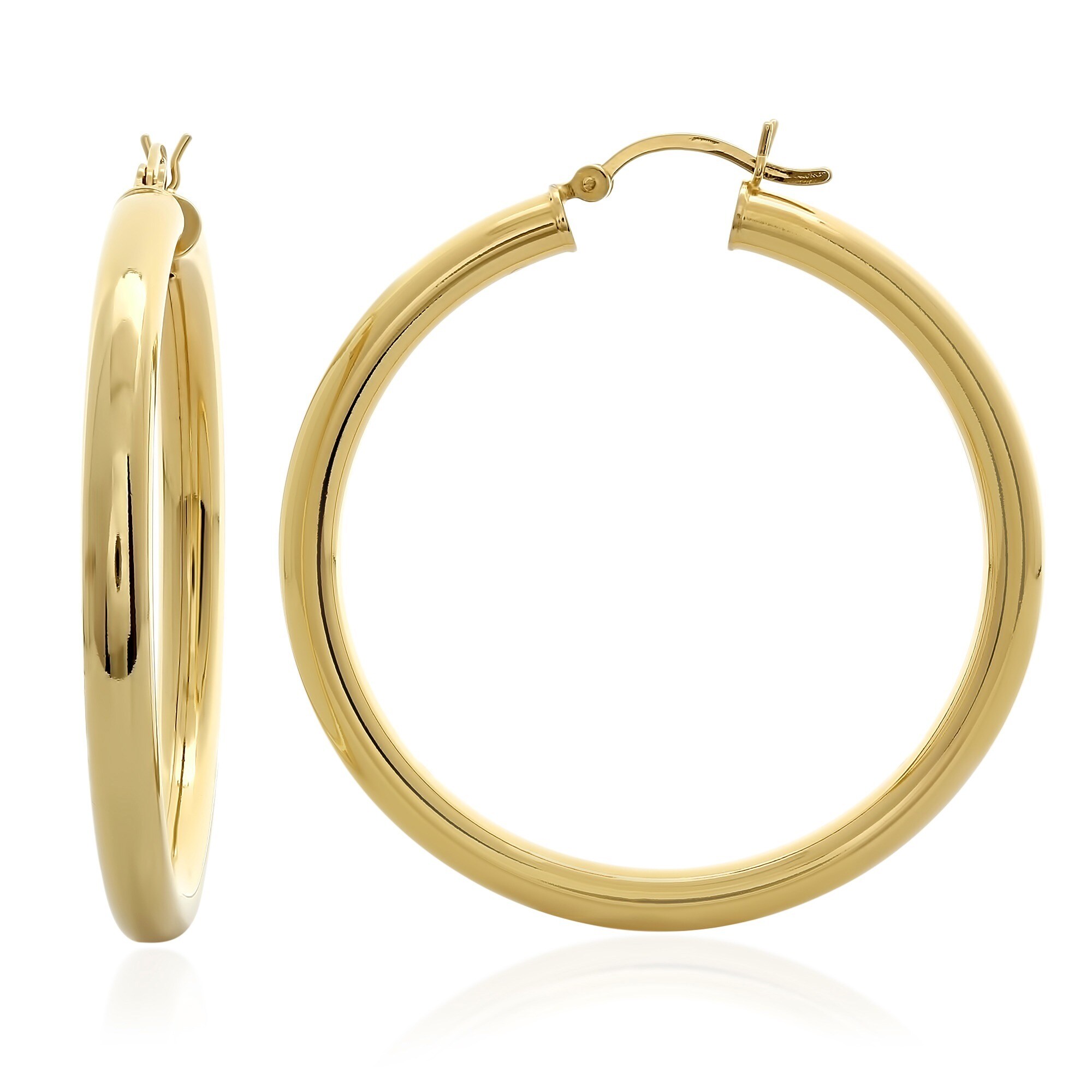 Sterling Essentials Silver 45mm X 4mm Hoop Earrings Sterling Essentials Silver 45mm X 4mm Hoop Earrings Free Shipping Today 3982436