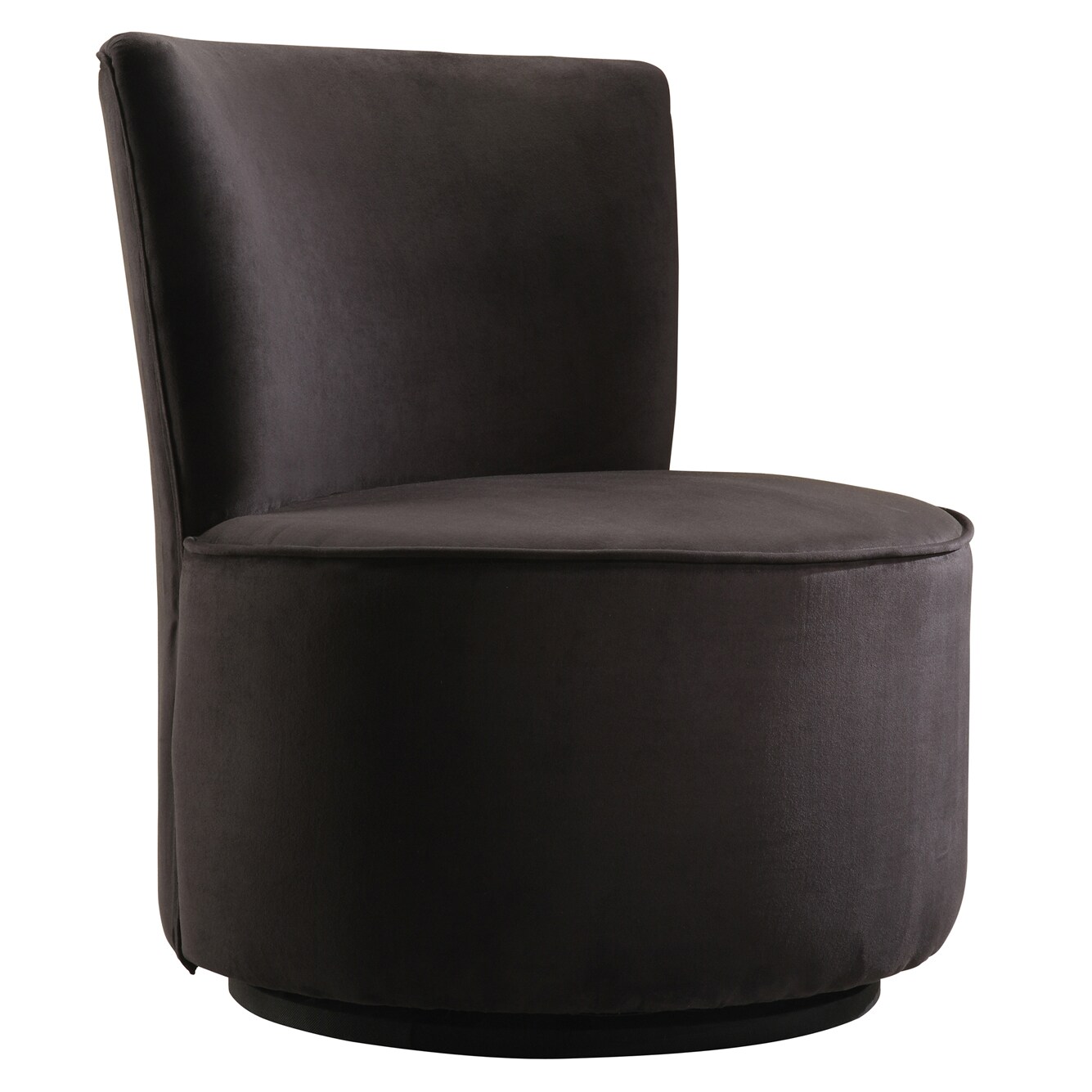 Tribecca Home Moda Black Microfiber Modern Round Swivel Chair Tribecca Home Moda Black Microfiber Modern Round Swivel Chair Free Shipping Today 4100292