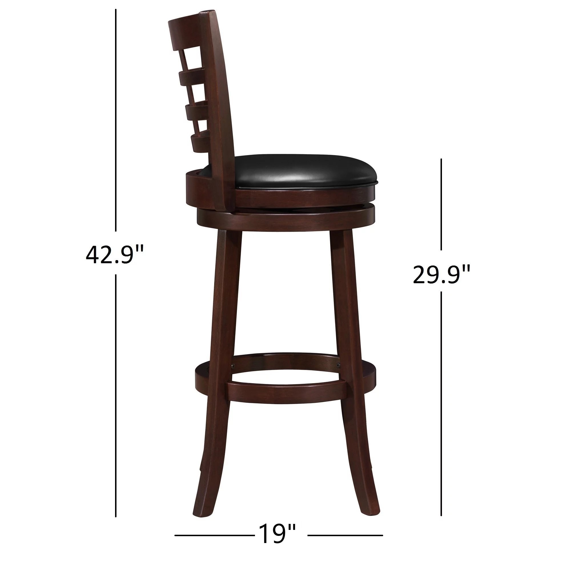 Verona Cherry Swivel 29 Inch High Back Barstool By Inspire Q Verona Cherry Swivel 29 Inch High Back Barstool By Inspire Q Clic Free Shipping Today 4101671