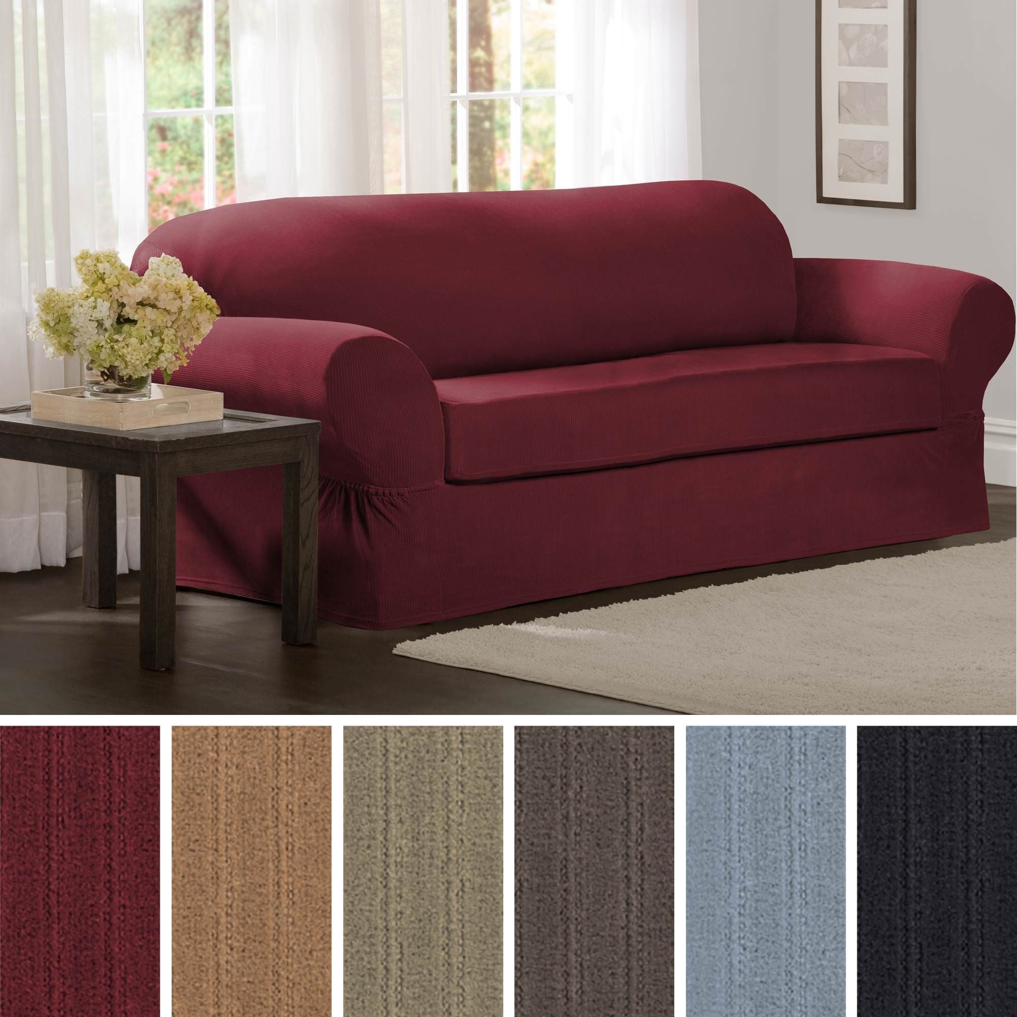 Maytex Collin 2 Piece Sofa Slipcover 74 96 Wide 34 High 38 Maytex Collin 2 Piece Sofa Slipcover 74 96 Wide 34 High 38 Deep Free Shipping Today 4129079