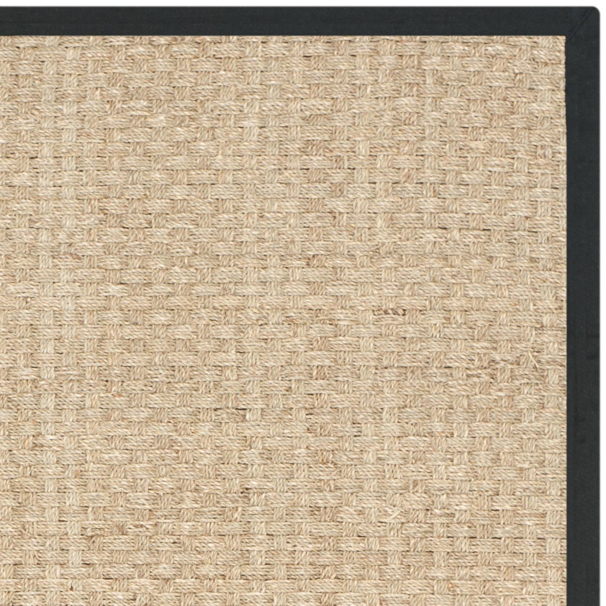 Shop Safavieh Casual Natural Fiber Natural And Black Border Seagrass