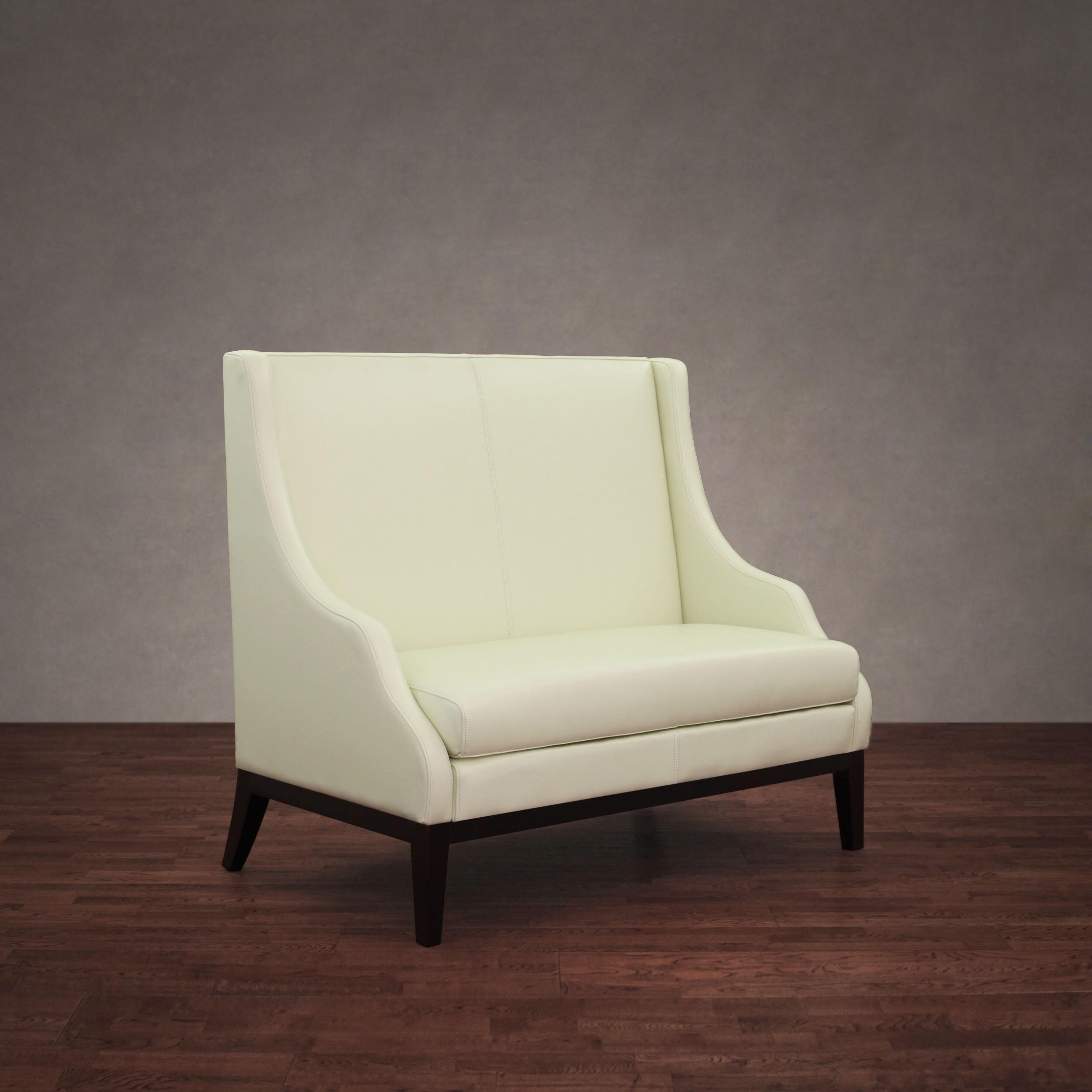 Lummi Off White Leather High Back Loveseat Free Shipping Lummi Off White Leather High Back Loveseat Free Shipping Today 4470819