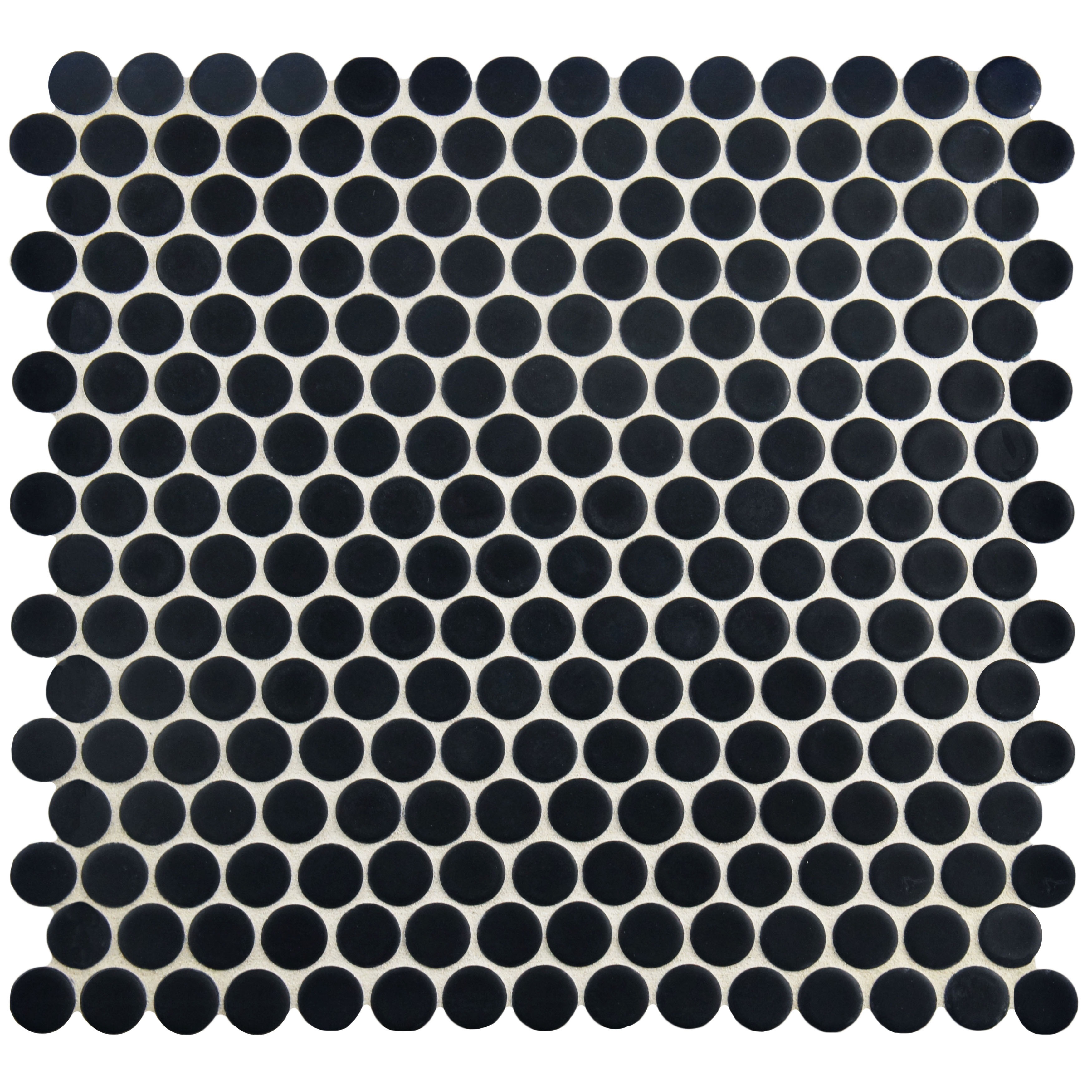 Somertile 12x12 625 Inch Penny Glossy Black Porcelain Mosaic Somertile 12x12 625 Inch Penny Glossy Black Porcelain Mosaic Floor And Wall Tile 10 Tiles 2 Sqft Free Shipping On Orders Over 45