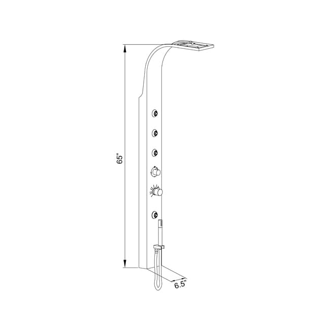 Ariel A303 Stainless Steel Shower Panel With Thermostatic Ariel A303 Stainless Steel Shower Panel With Thermostatic Faucet Free Shipping Today 4566763