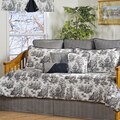 Plymouth Black and White Toile 10-Piece Cotton Daybed Set