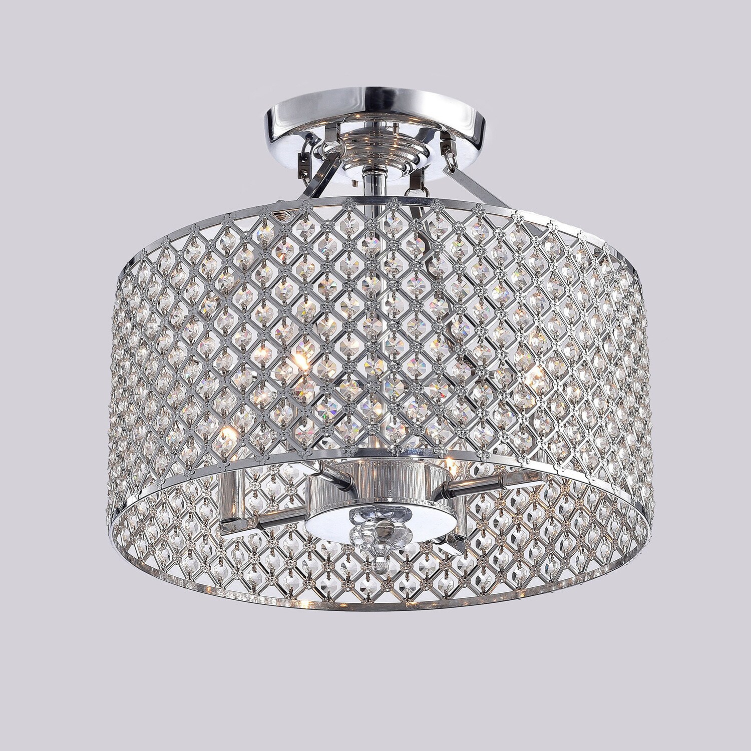 Chrome Crystal 4 Light Round Ceiling Chandelier Free Chrome Crystal 4 Light Round Ceiling Chandelier Free Shipping Today 20253756