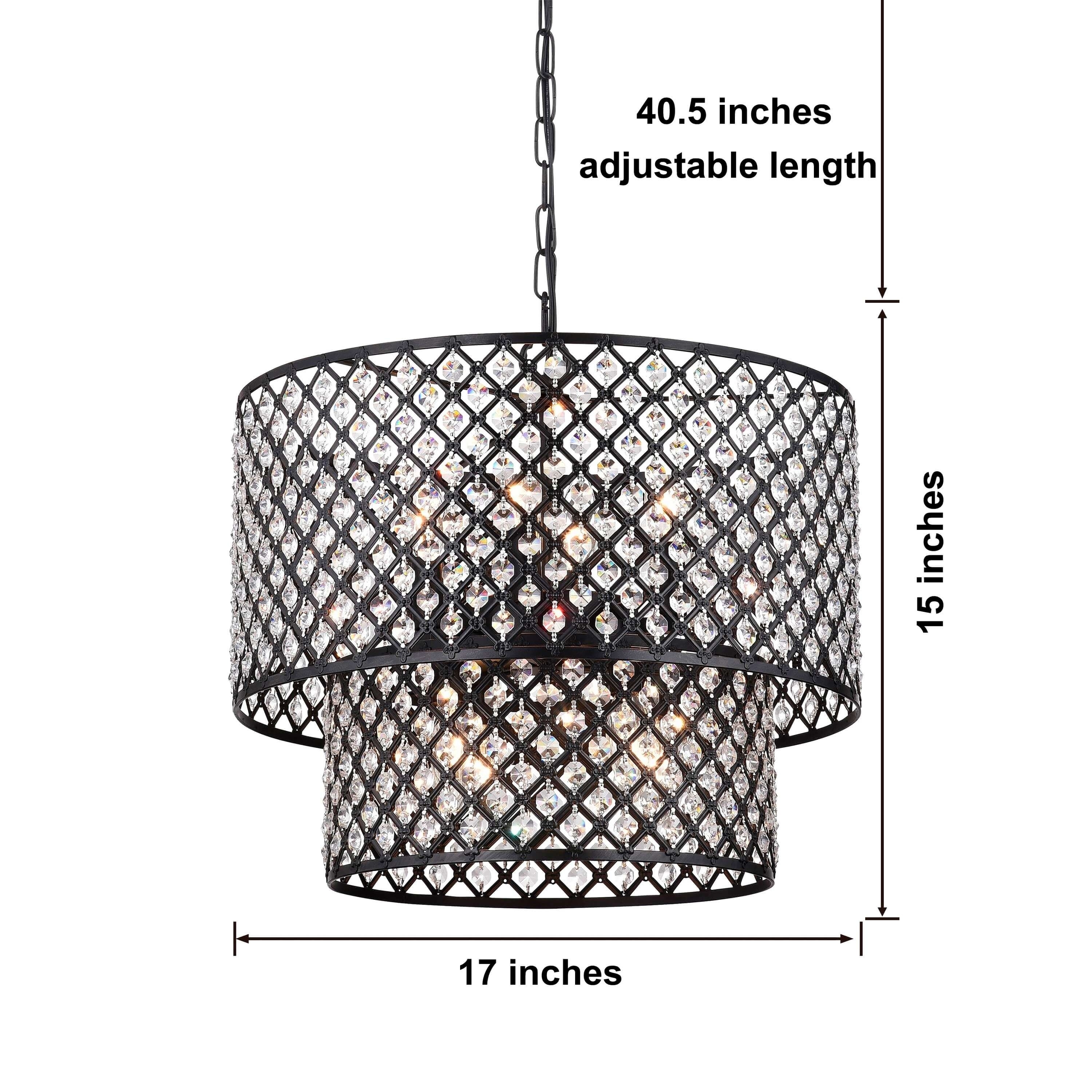 Antique Black 8 Light Double Round Crystal Chandelier On Antique Black 8 Light Double Round Crystal Chandelier On Free Today Com 4737584
