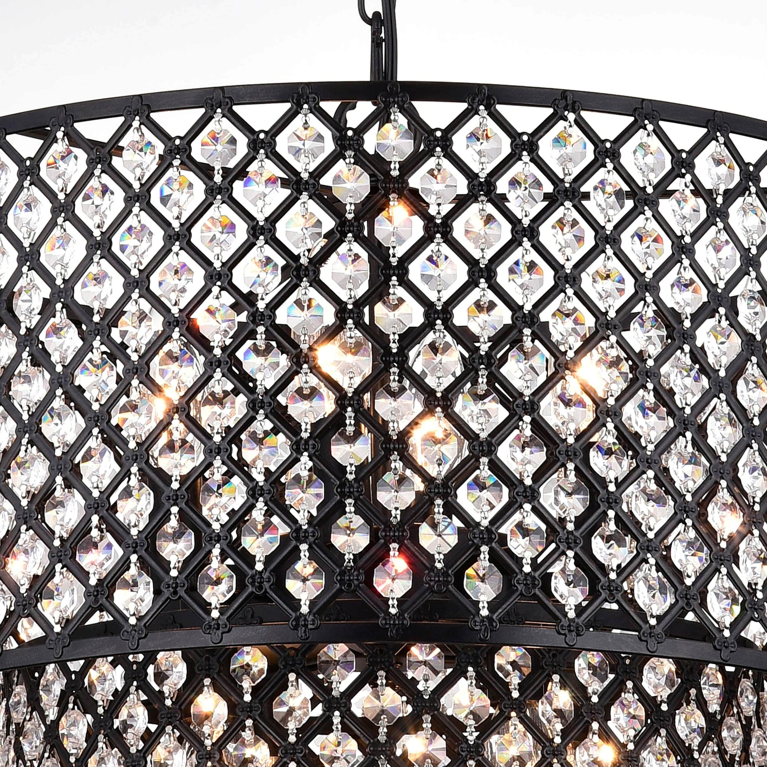 Antique Black 8 Light Double Round Crystal Chandelier On Antique Black 8 Light Double Round Crystal Chandelier On Free Today Com 4737584