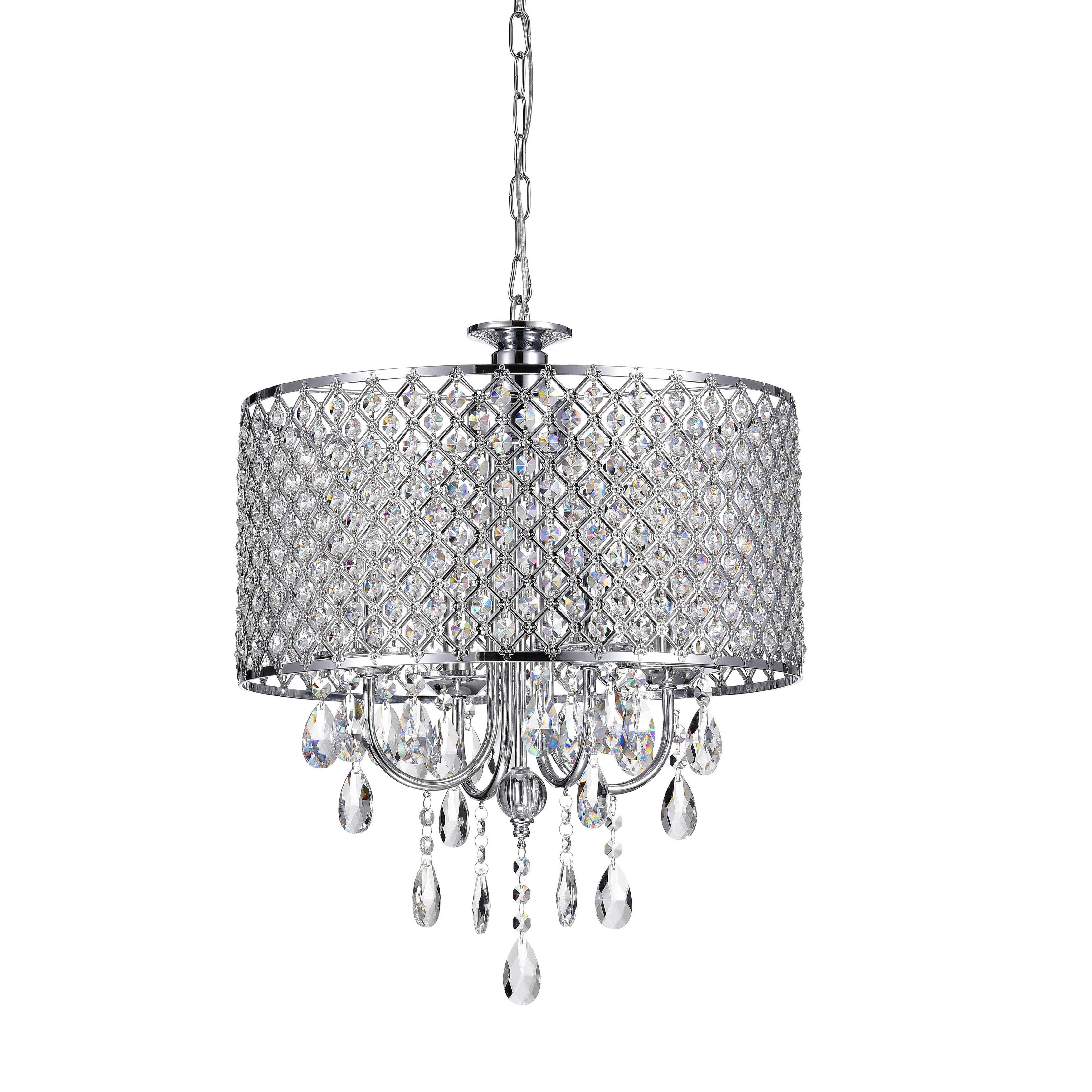 Chrome Finish 4 Light Round Chandelier Together With Pendant Crystal Silver Orchid Taylor Chrome Finish 4 Light Round Chandelier
