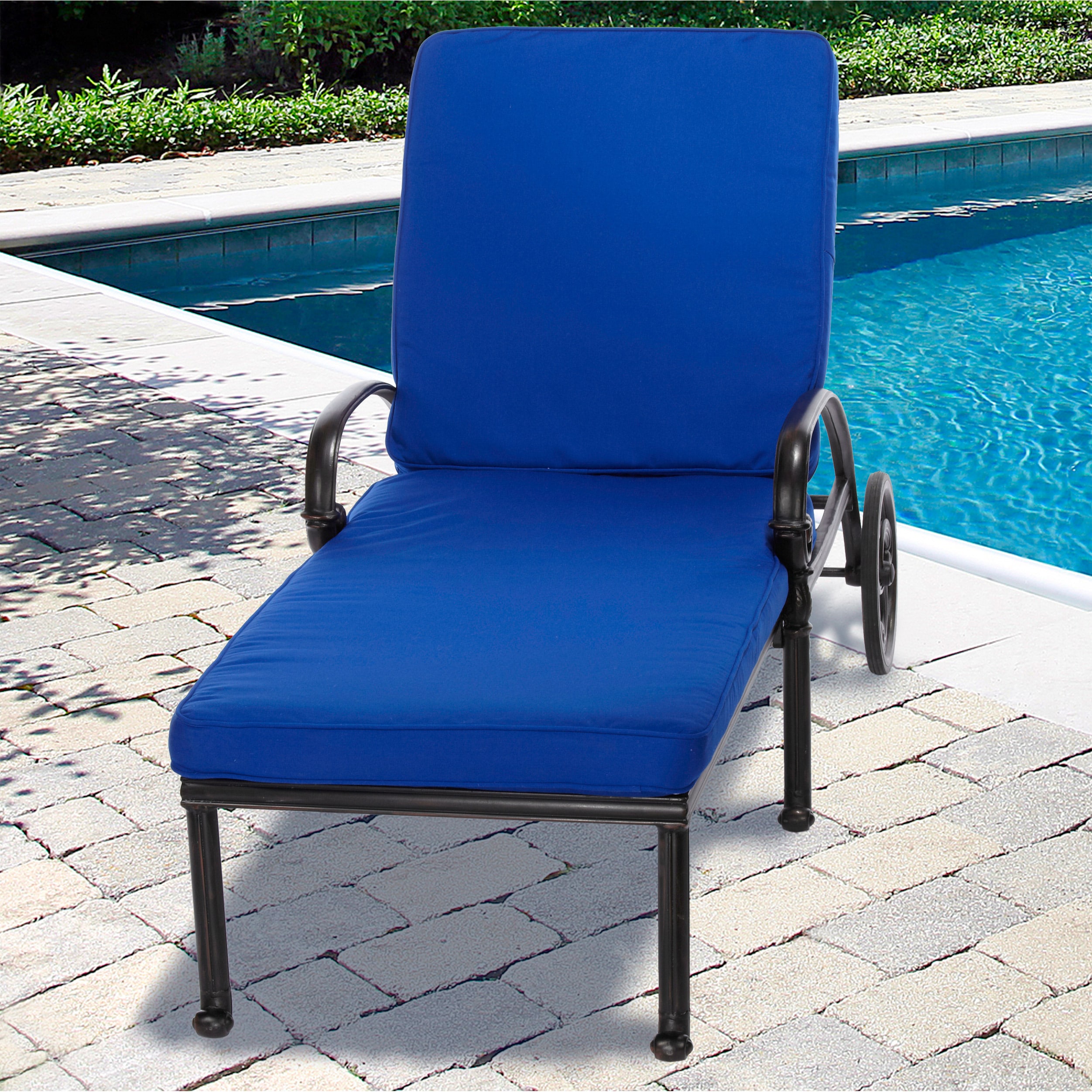 Indoor Outdoor 25 Wide Chaise Lounge Cushion With Sunbrella Indoor Outdoor 25 Wide Chaise Lounge Cushion With Sunbrella Fabric Solid Bright On Free Shipping Today 4819883