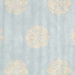 Safavieh Handmade Soho Medallion Light Blue N Z Wool Rug 8 Safavieh Handmade Soho Medallion Light Blue N Z Wool Rug 8 Square Free Shipping Today 12919974