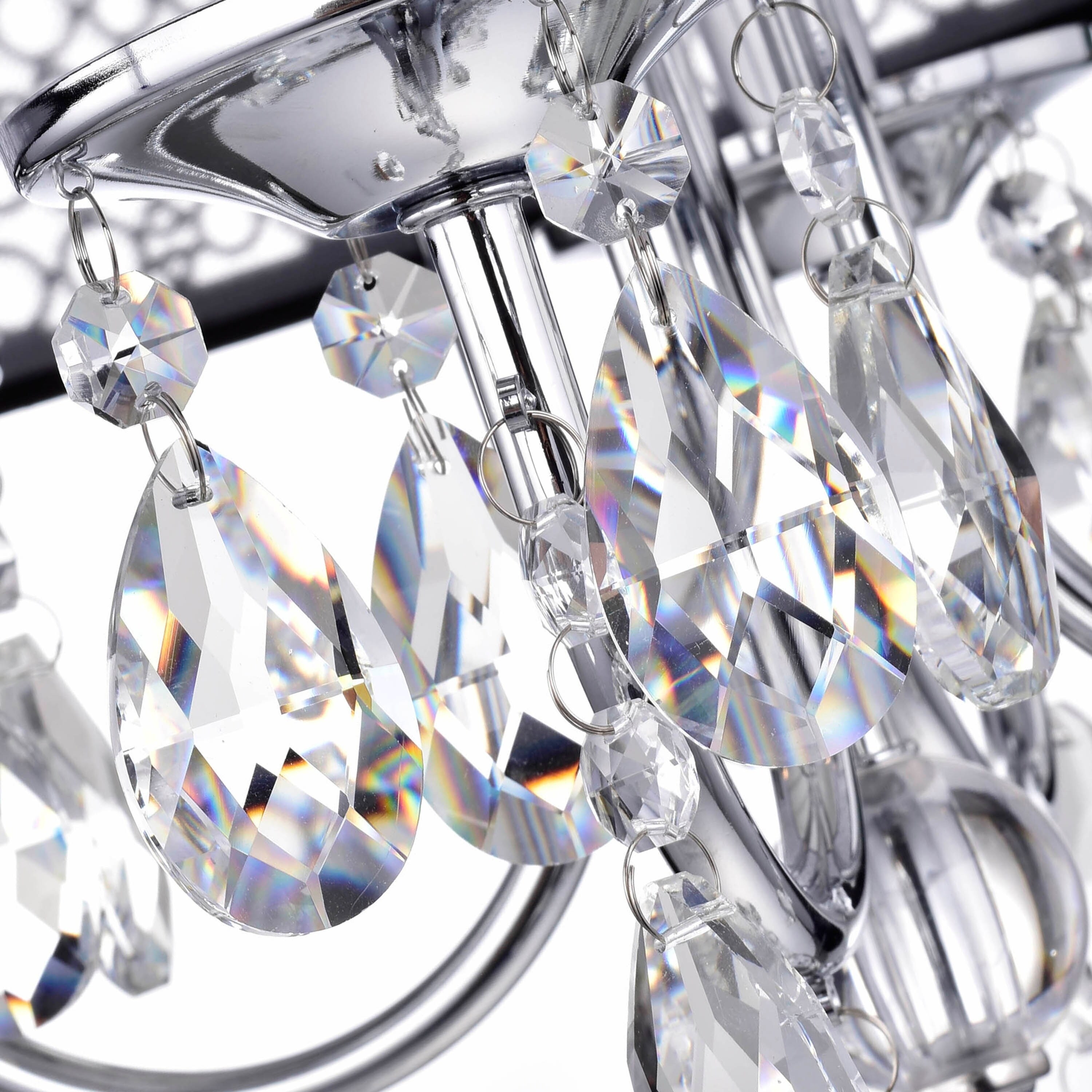 Indoor 4 Light Chrome Crystal Metal Bubble Shade Chandelier Indoor 4 Light Chrome Crystal Metal Bubble Shade Chandelier Free Today Com 5152199