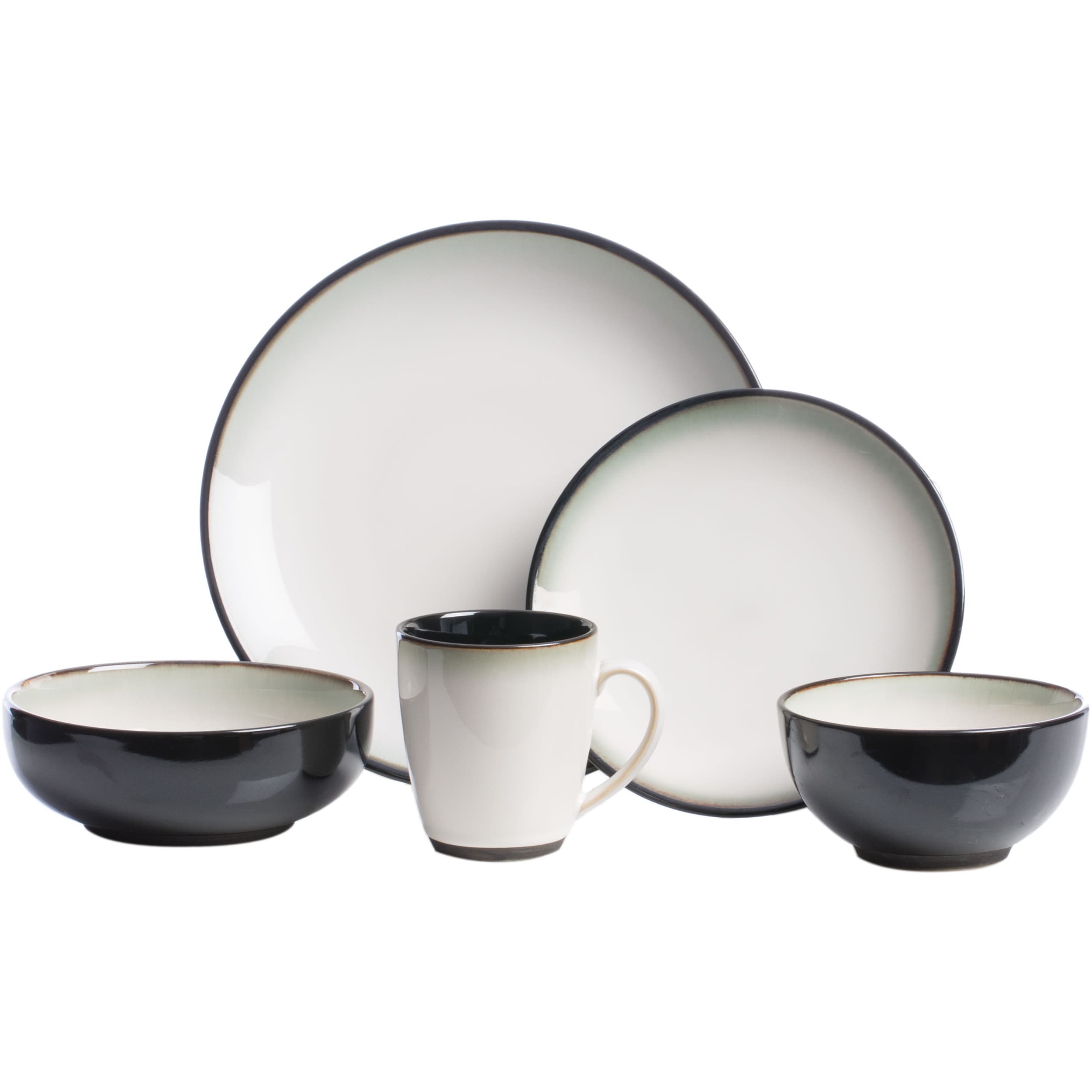 Shop Sango 40-piece Nova Black Stoneware Dinnerware Set - Free ... Shop Sango 40-piece Nova Black Stoneware Dinnerware Set - Free ...